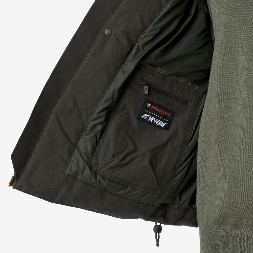 GUILLERMO COTTON FEEL - Jackets - Short - Man - GREEN BLACKISH COMBO