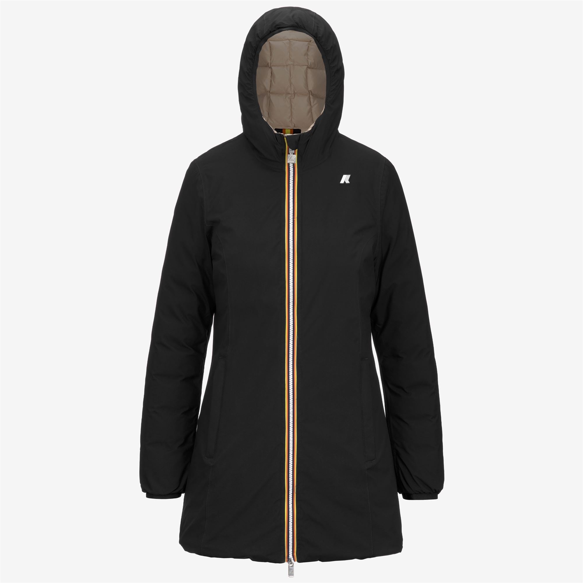 DENISE ST THERMO REVERSIBLE - Jackets - 3/4 LENGTH - Woman - BLACK P-BEIGE G