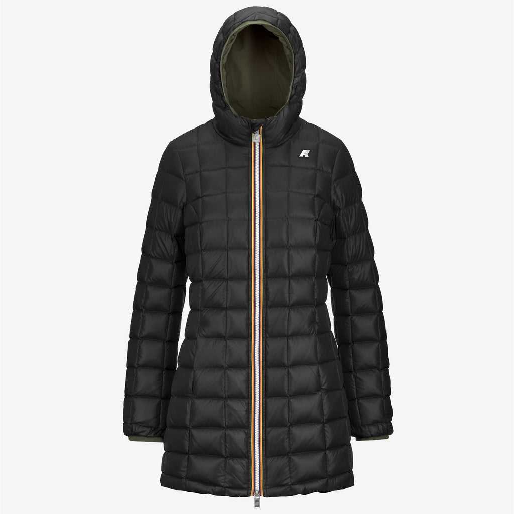 DENISE ST THERMO REVERSIBLE - Jackets - 3/4 LENGTH - Woman - GREEN C-BLACK P