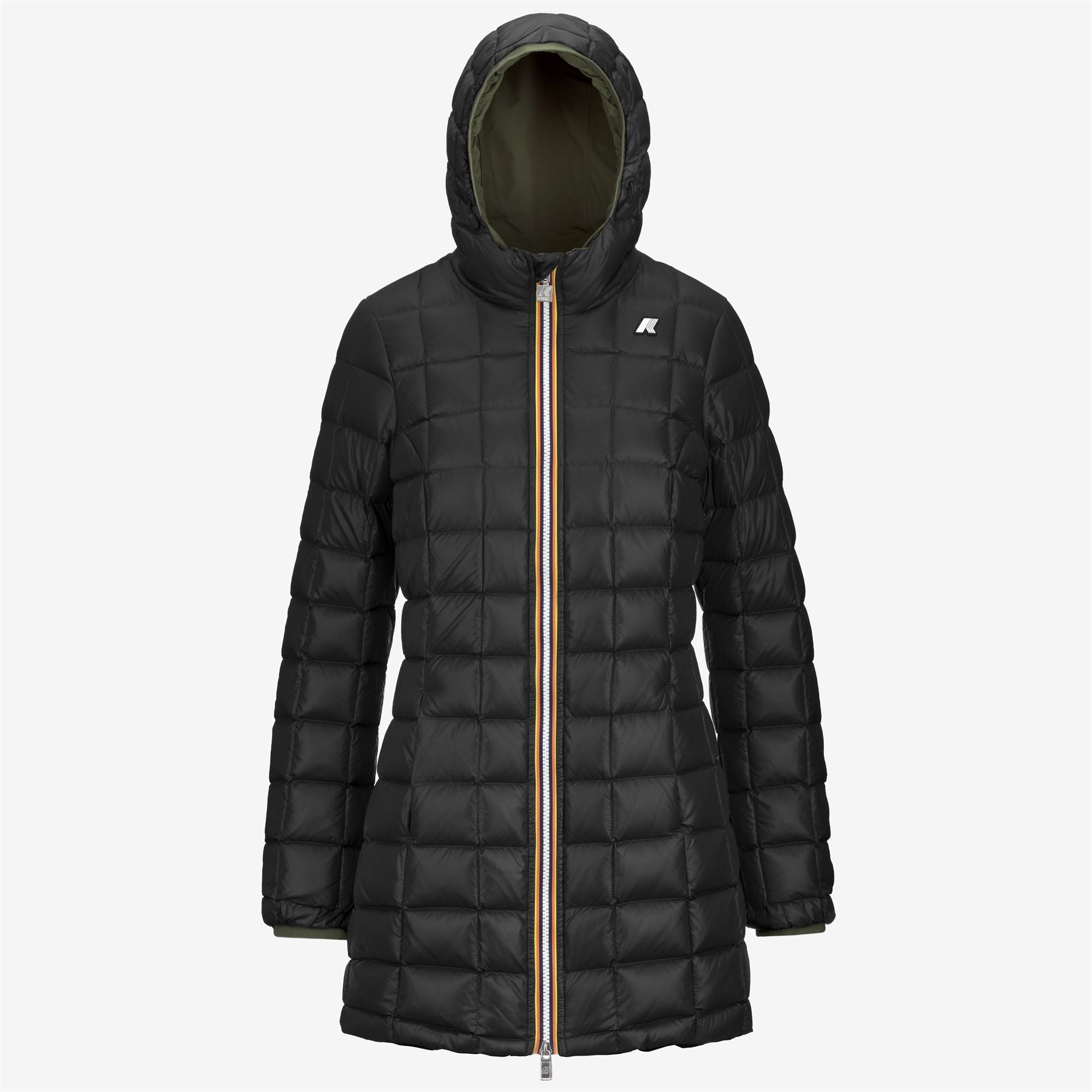 DENISE ST THERMO REVERSIBLE - Jackets - 3/4 LENGTH - Woman - GREEN C-BLACK P