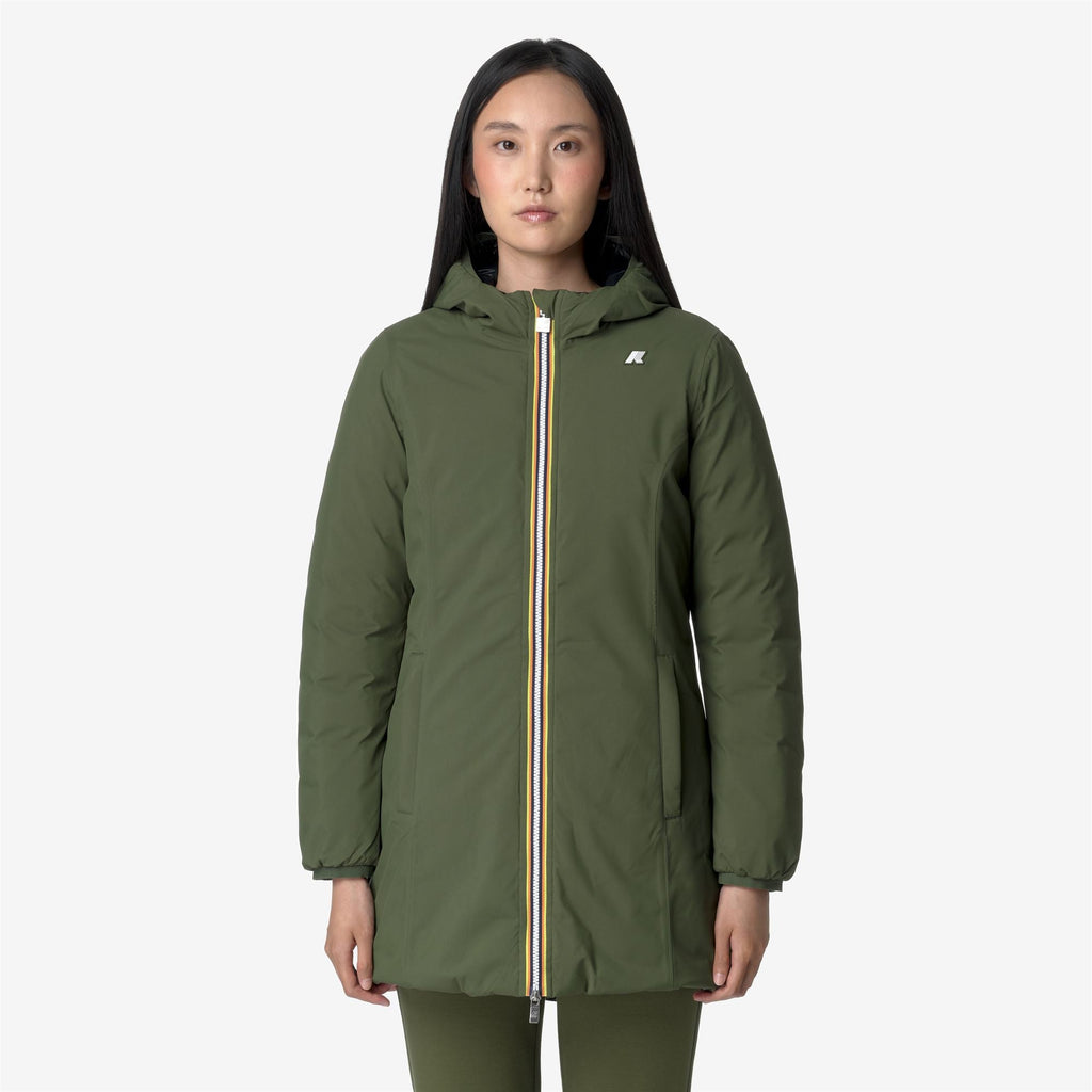DENISE ST THERMO REVERSIBLE - Jackets - 3/4 LENGTH - Woman - GREEN C-BLACK P