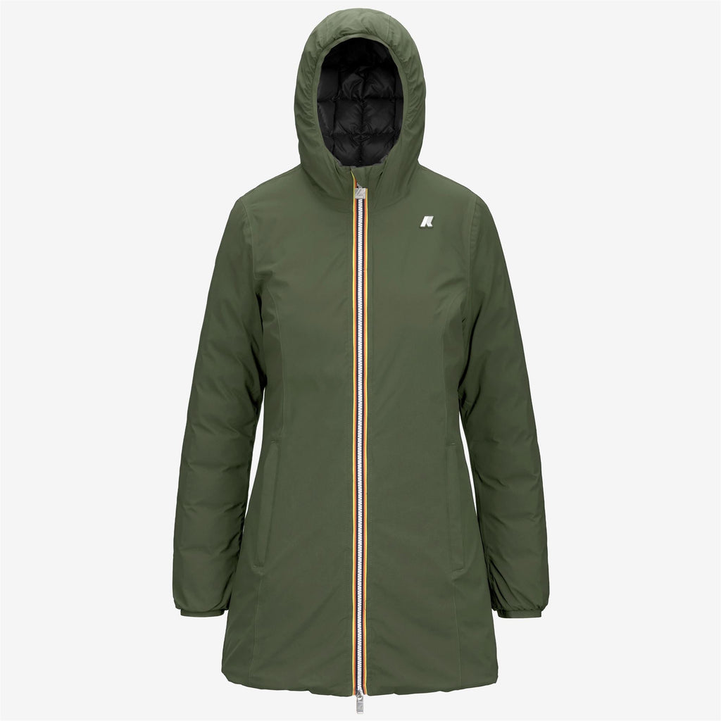 DENISE ST THERMO REVERSIBLE - Jackets - 3/4 LENGTH - Woman - GREEN C-BLACK P