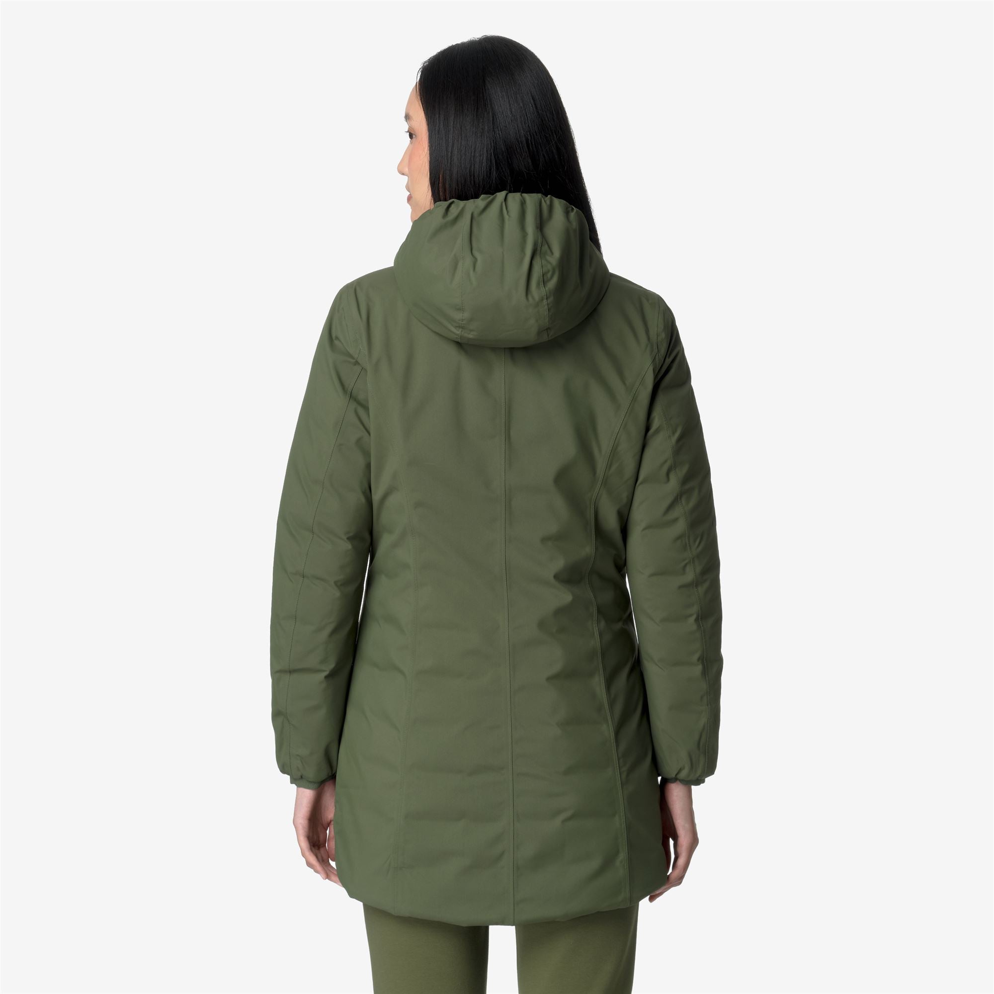 DENISE ST THERMO REVERSIBLE - Jackets - 3/4 LENGTH - Woman - GREEN C-BLACK P