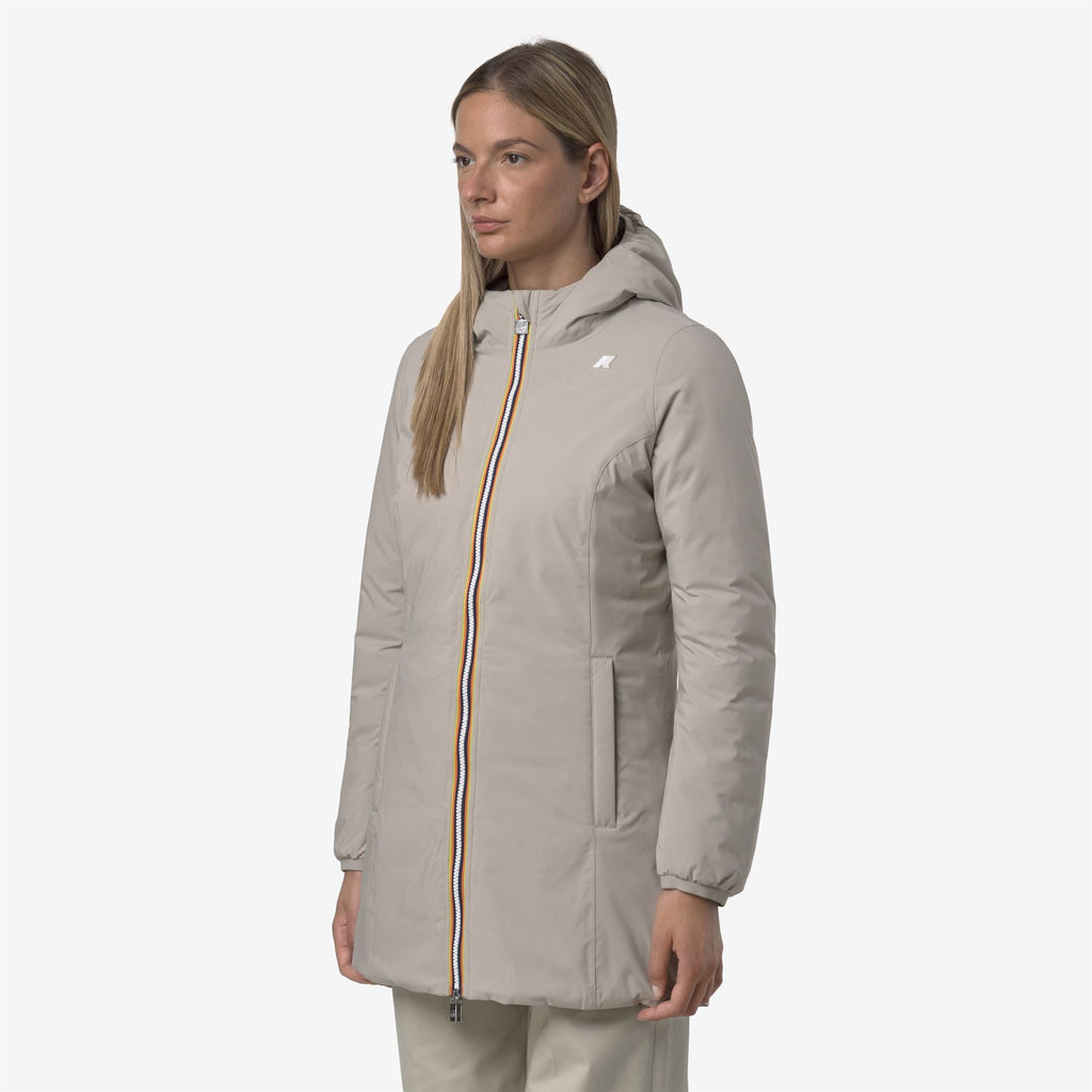 DENISE ST THERMO REVERSIBLE - Jackets - 3/4 LENGTH - Woman - BEIGE CASHMERE-BLACK OLIVE