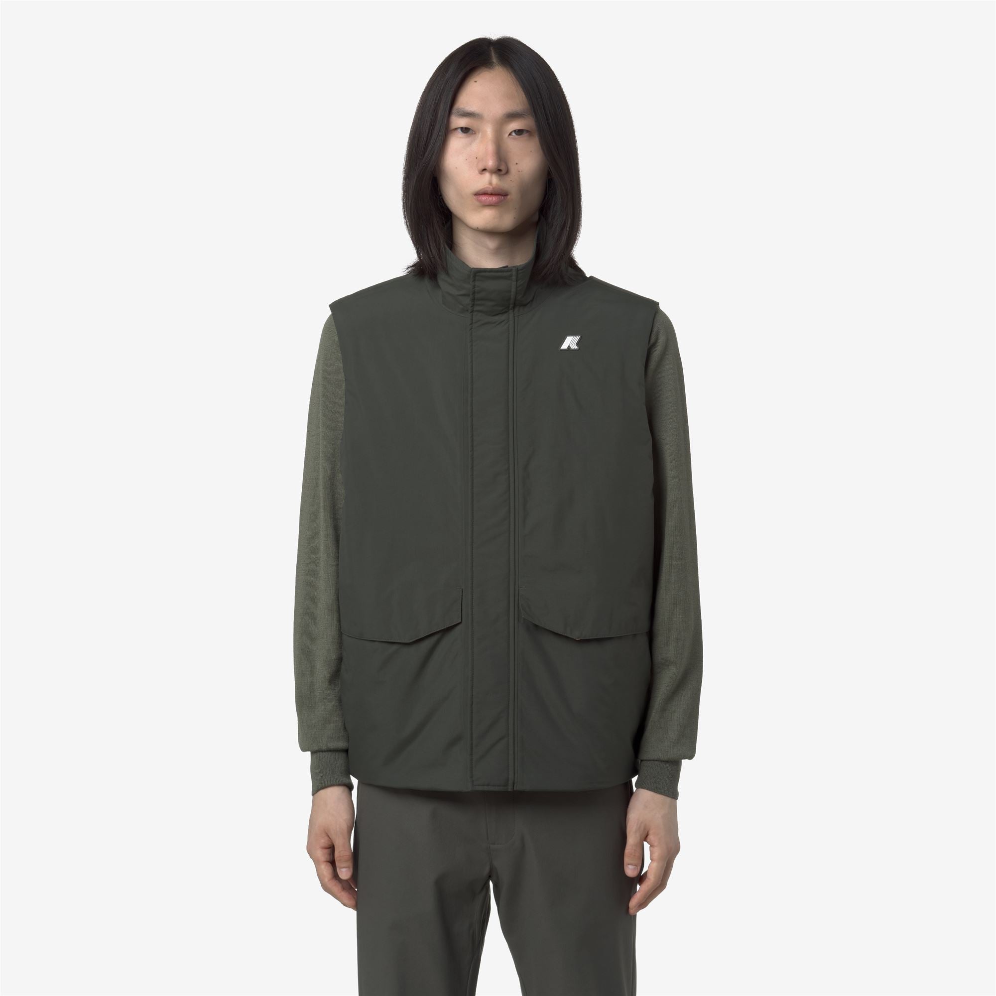 VALEN WARM OTTOMAN - Jackets - Vest - Man - GREEN BLACKISH