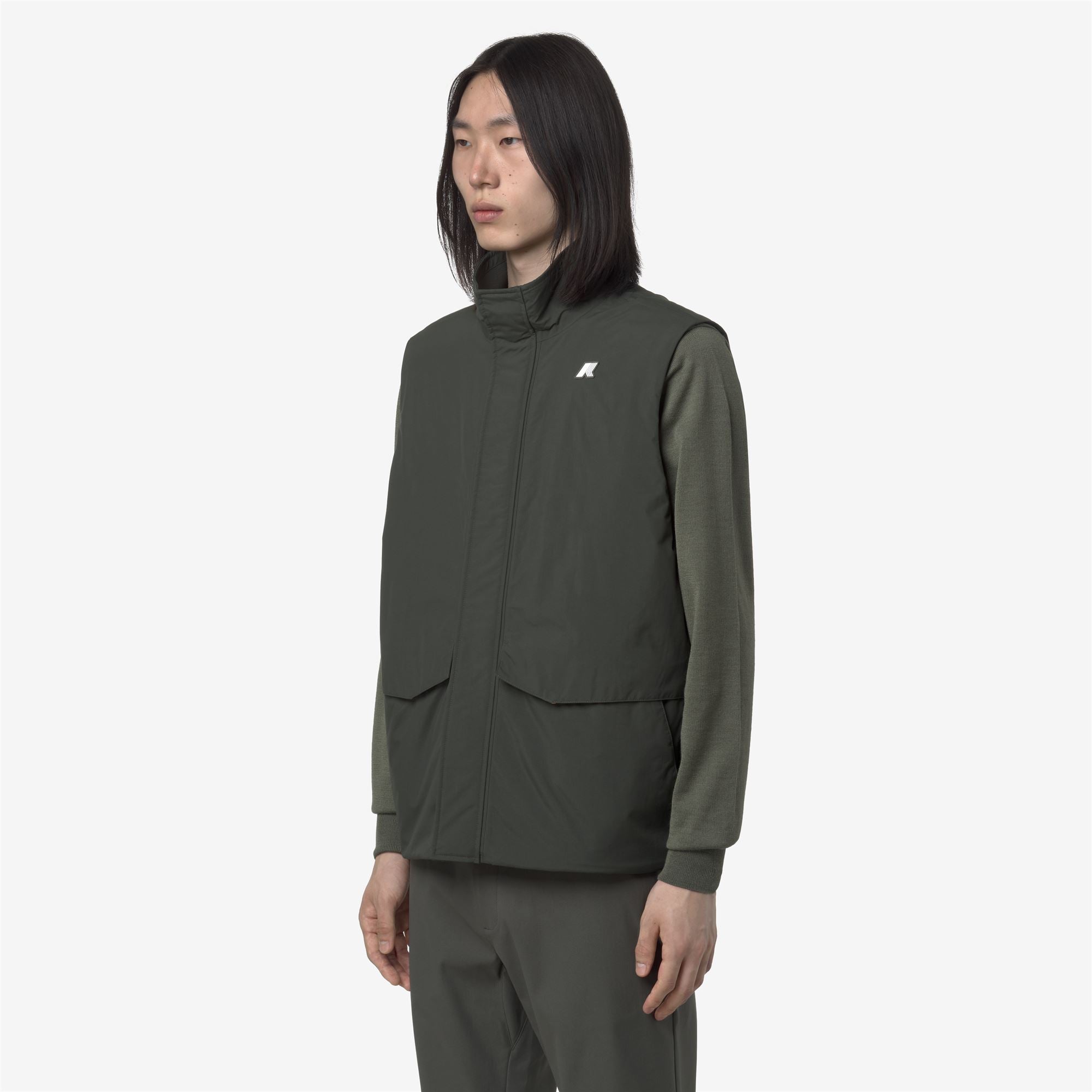 VALEN WARM OTTOMAN - Jackets - Vest - Man - GREEN BLACKISH