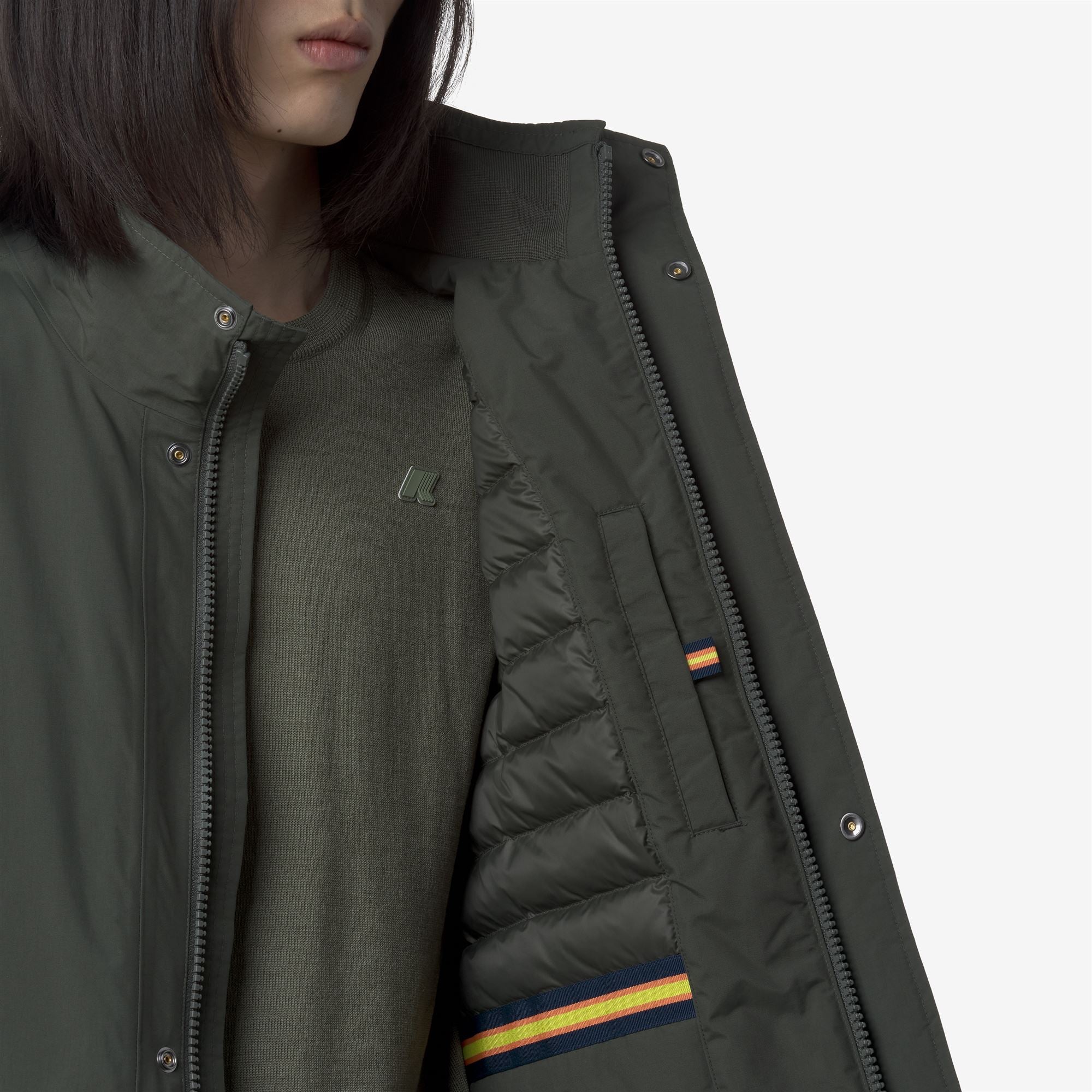VALEN WARM OTTOMAN - Jackets - Vest - Man - GREEN BLACKISH