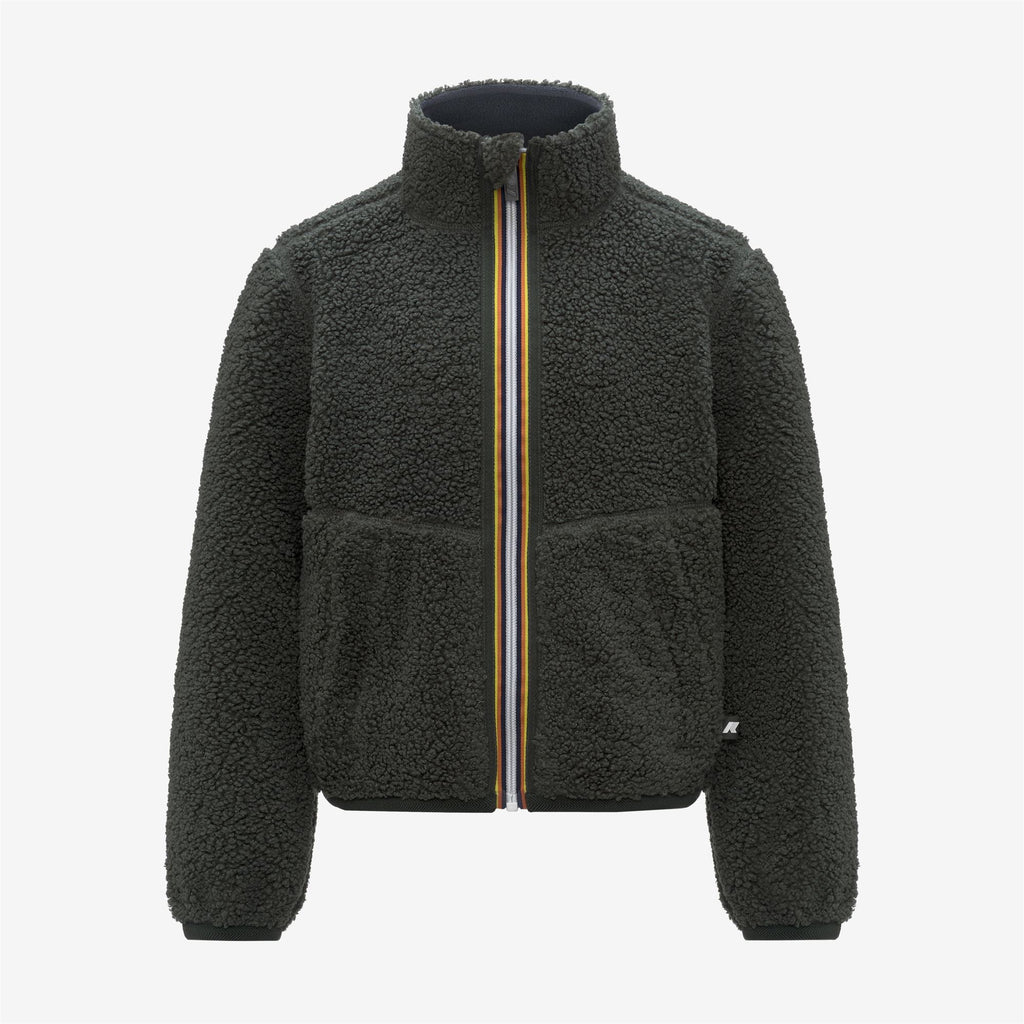 P. PASCAL SHERPA POLAR REVERSIBLE - Fleece - Jacket - Boy - GREEN BLACKISH-BLUE AIRFORCE