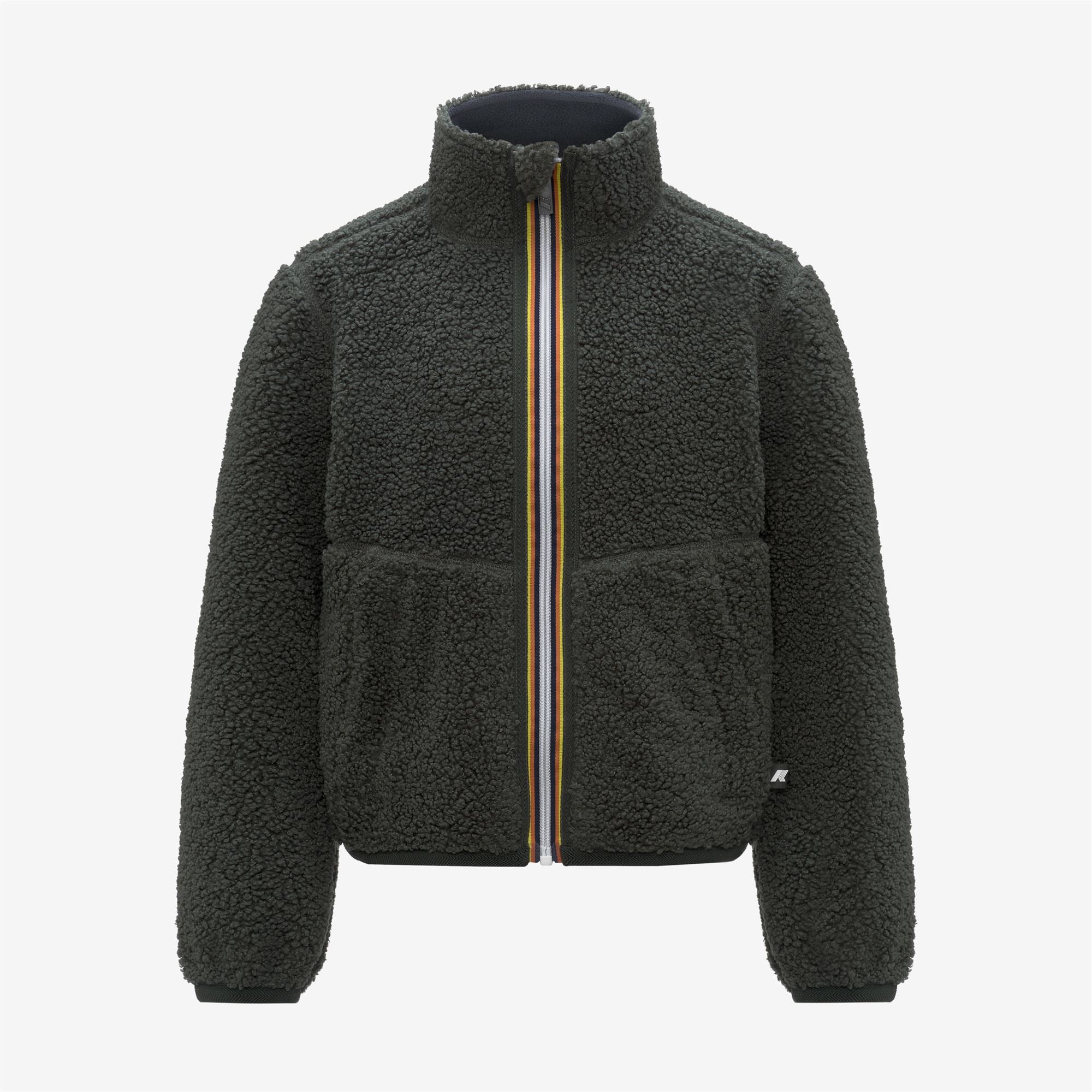 P. PASCAL SHERPA POLAR REVERSIBLE - Fleece - Jacket - Boy - GREEN BLACKISH-BLUE AIRFORCE