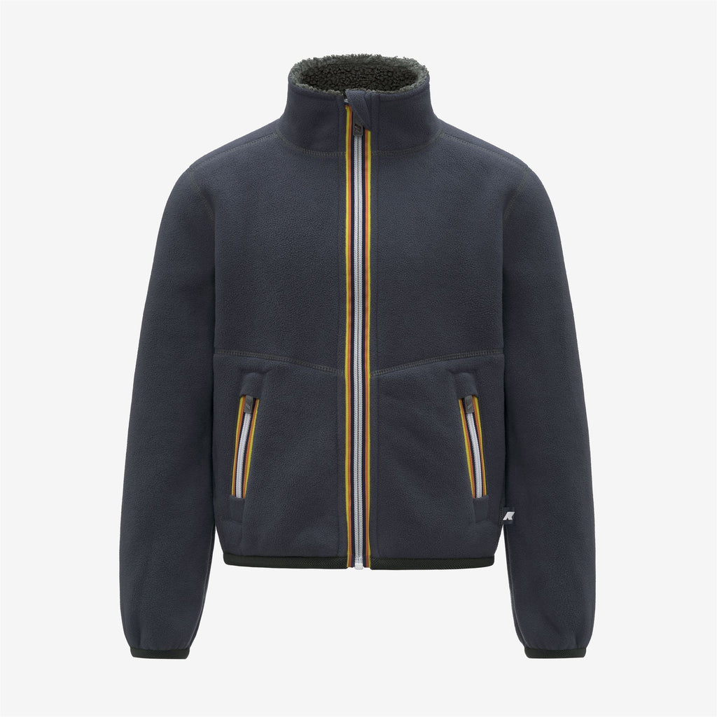 P. PASCAL SHERPA POLAR REVERSIBLE - Fleece - Jacket - Boy - GREEN BLACKISH-BLUE AIRFORCE