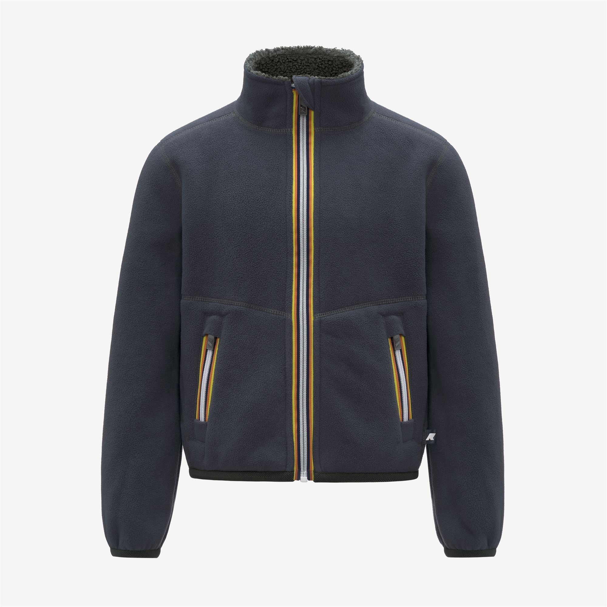 P. PASCAL SHERPA POLAR REVERSIBLE - Fleece - Jacket - Boy - GREEN BLACKISH-BLUE AIRFORCE