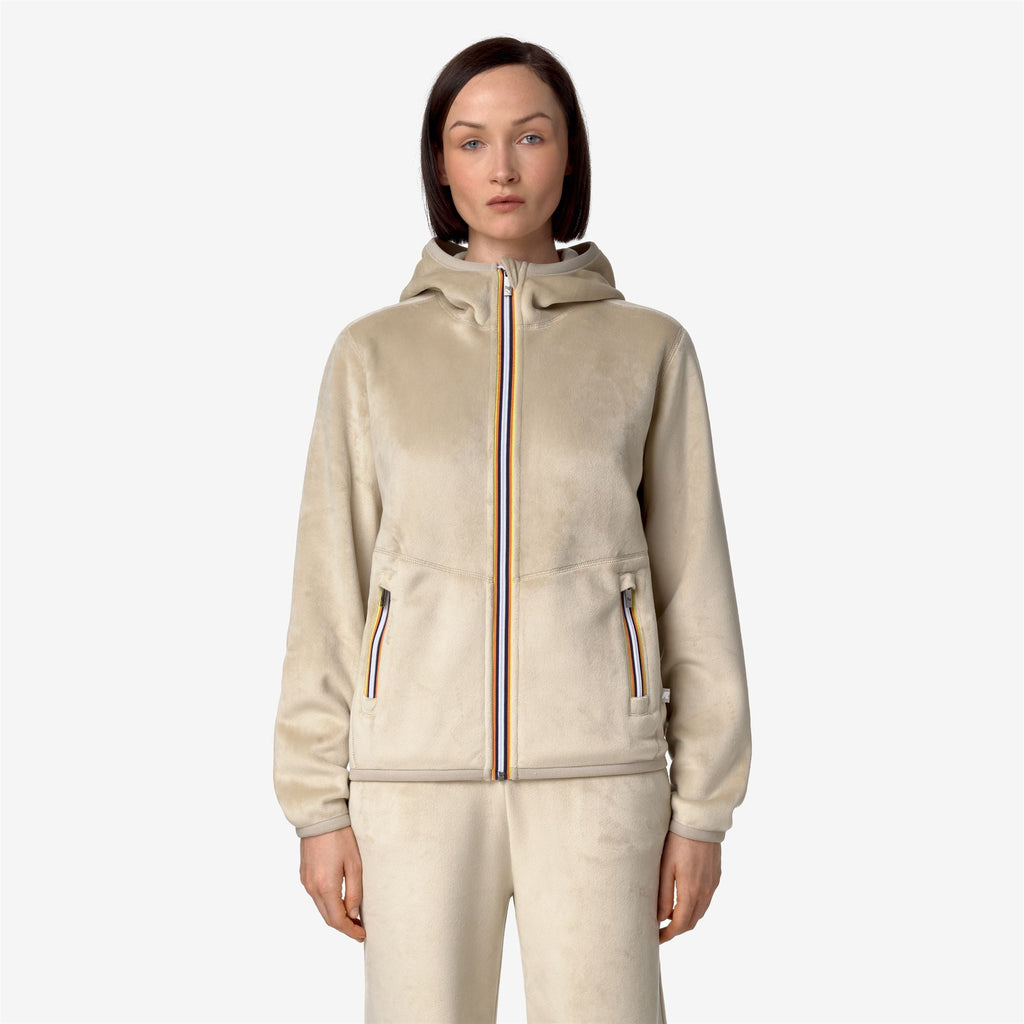 LILY VELOUR POLAR REVERSIBLE - Fleece - Jacket - Woman - BEIGE GREY-BEIGE GREY