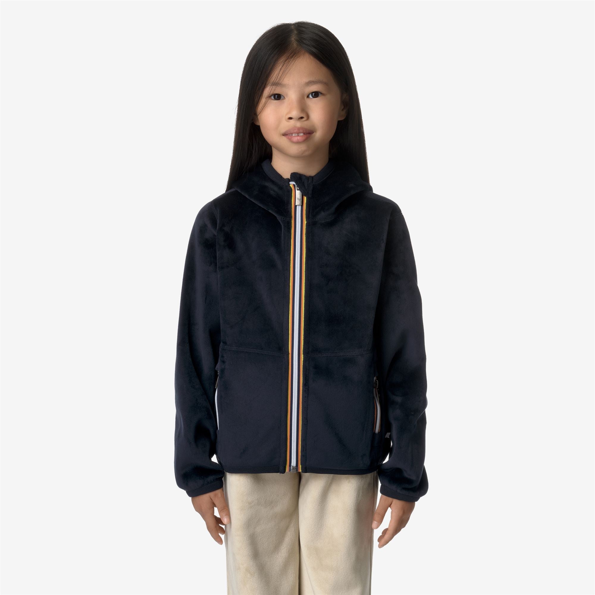 P. LILY VELOUR POLAR REVERSIBLE - Fleece - Jacket - Girl - BLUE DEPTH-BLUE DEPTH