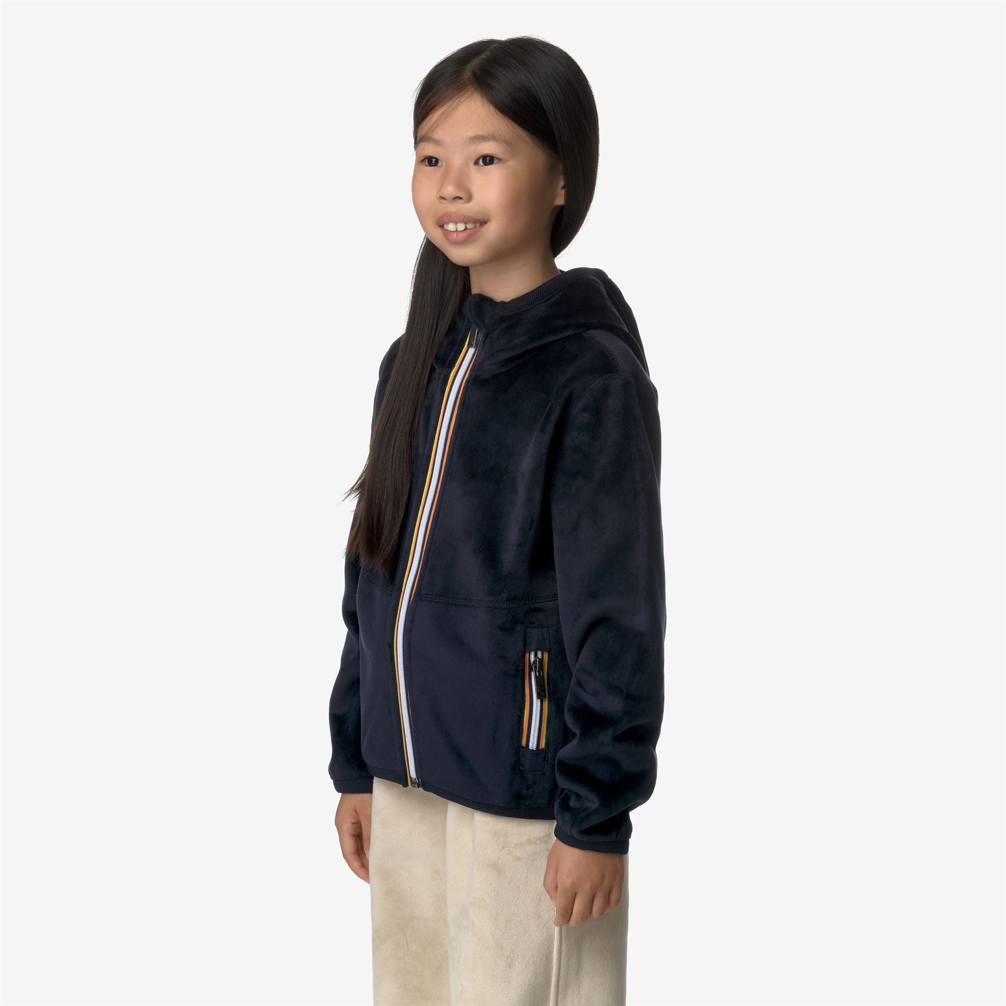 P. LILY VELOUR POLAR REVERSIBLE - Fleece - Jacket - Girl - BLUE DEPTH-BLUE DEPTH