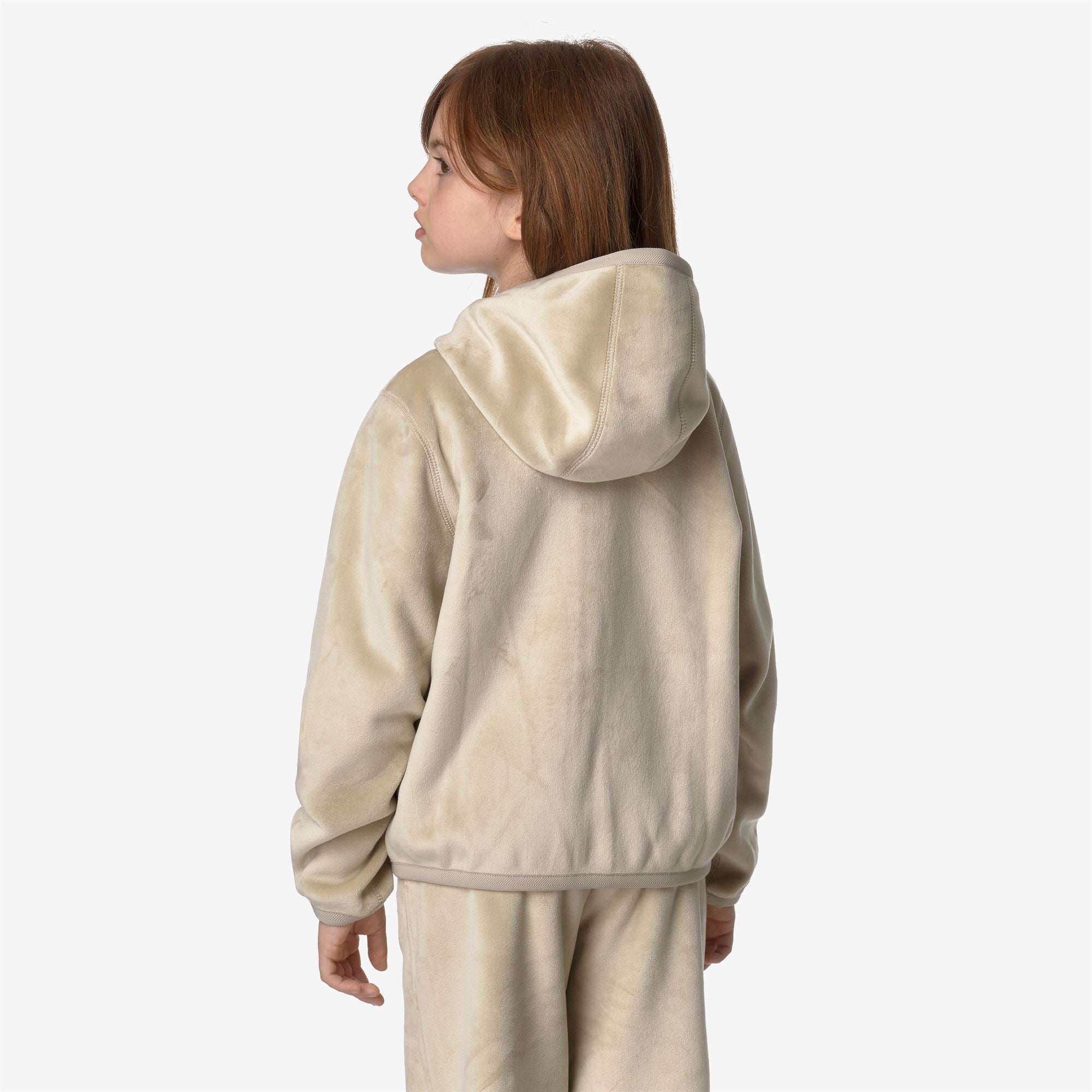 P. LILY VELOUR POLAR REVERSIBLE - Fleece - Jacket - Girl - BEIGE GREY-BEIGE GREY