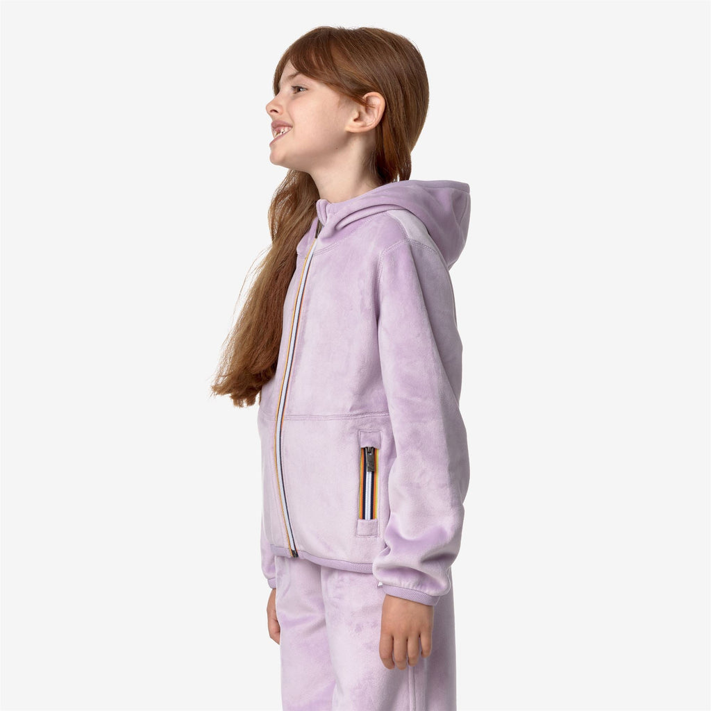 P. LILY VELOUR POLAR REVERSIBLE - Fleece - Jacket - Girl - VIOLET LT LILAC