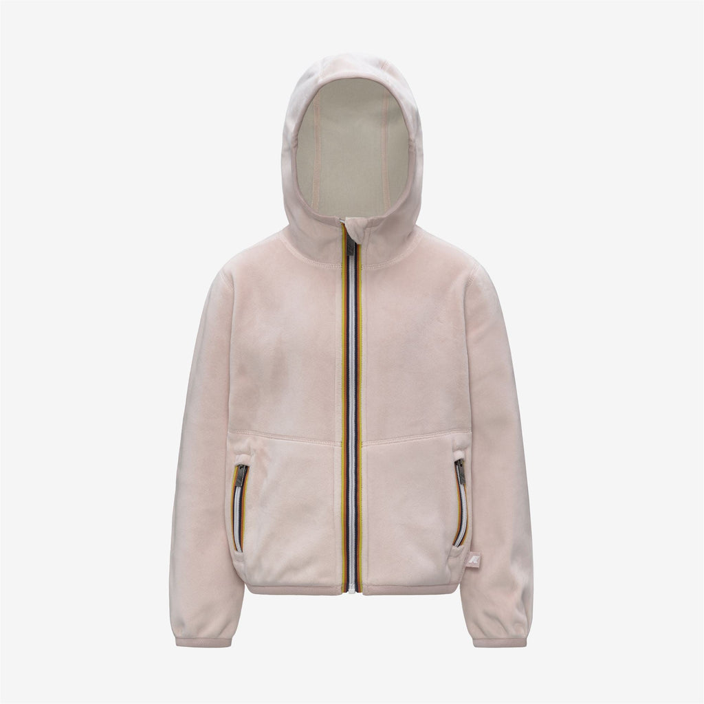 P. LILY VELOUR POLAR REVERSIBLE - Fleece - Jacket - Girl - ROSE HUSHED-WHITE GARDENIA