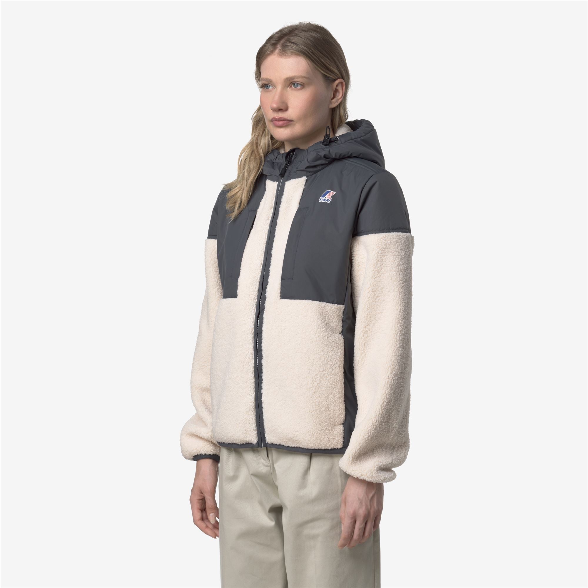 SAMSON 4.0 ORSETTO - Fleece - Hoodie Full Zip - Unisex - GREY SHADOW DK-ECRU