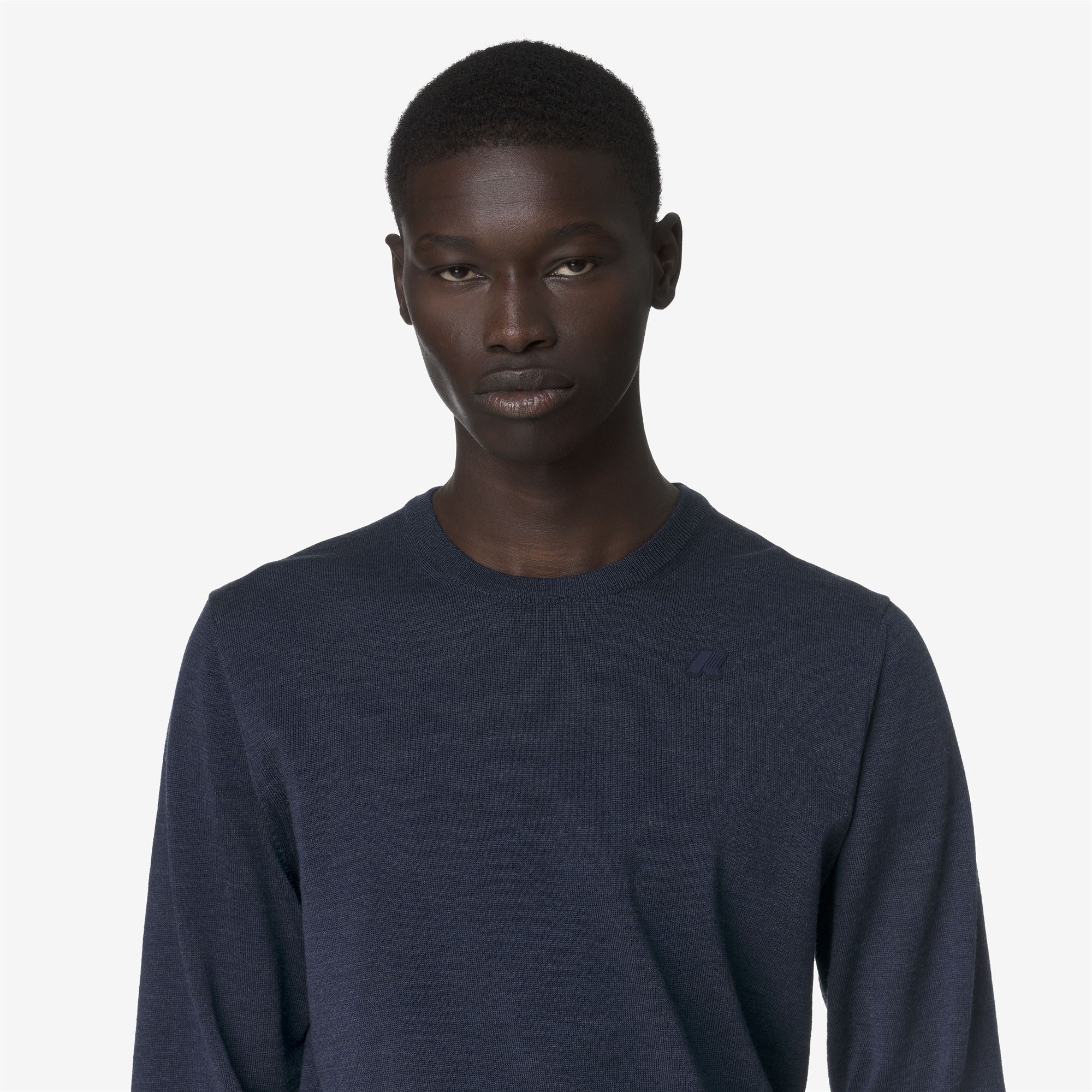 SEBASTIEN MERINO - KNITWEAR - Pull Over - Man - BLUE FADED MEL