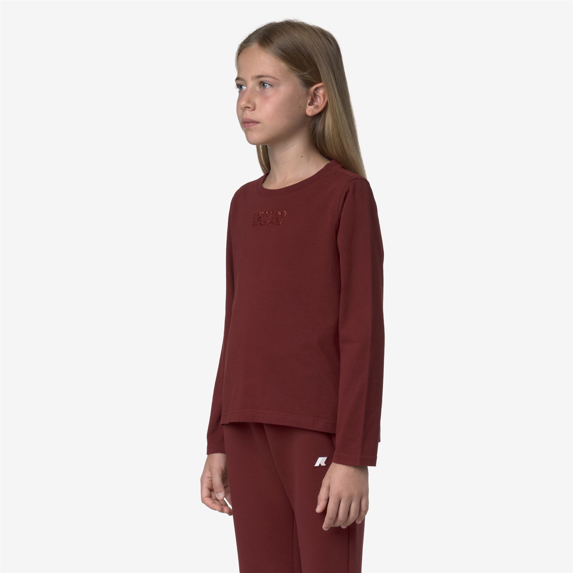 P. ELMERINE SHINY LETTERING PEACH - T-ShirtsTop - T-Shirt - Girl - RED SYRAH
