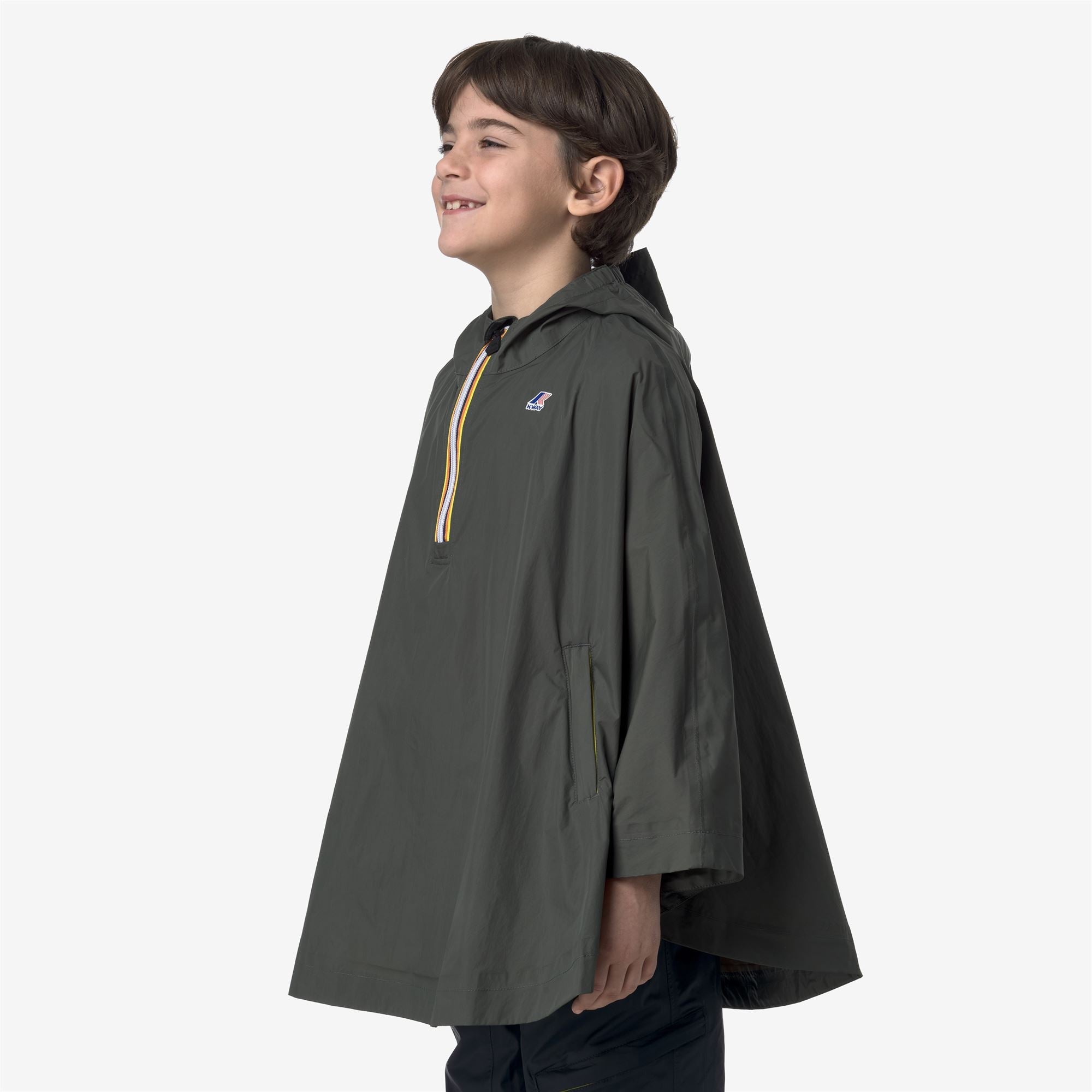 P. LE VRAI 4.0 MORGAN - Jackets - PONCHO - Kid unisex - GREEN BLACKISH