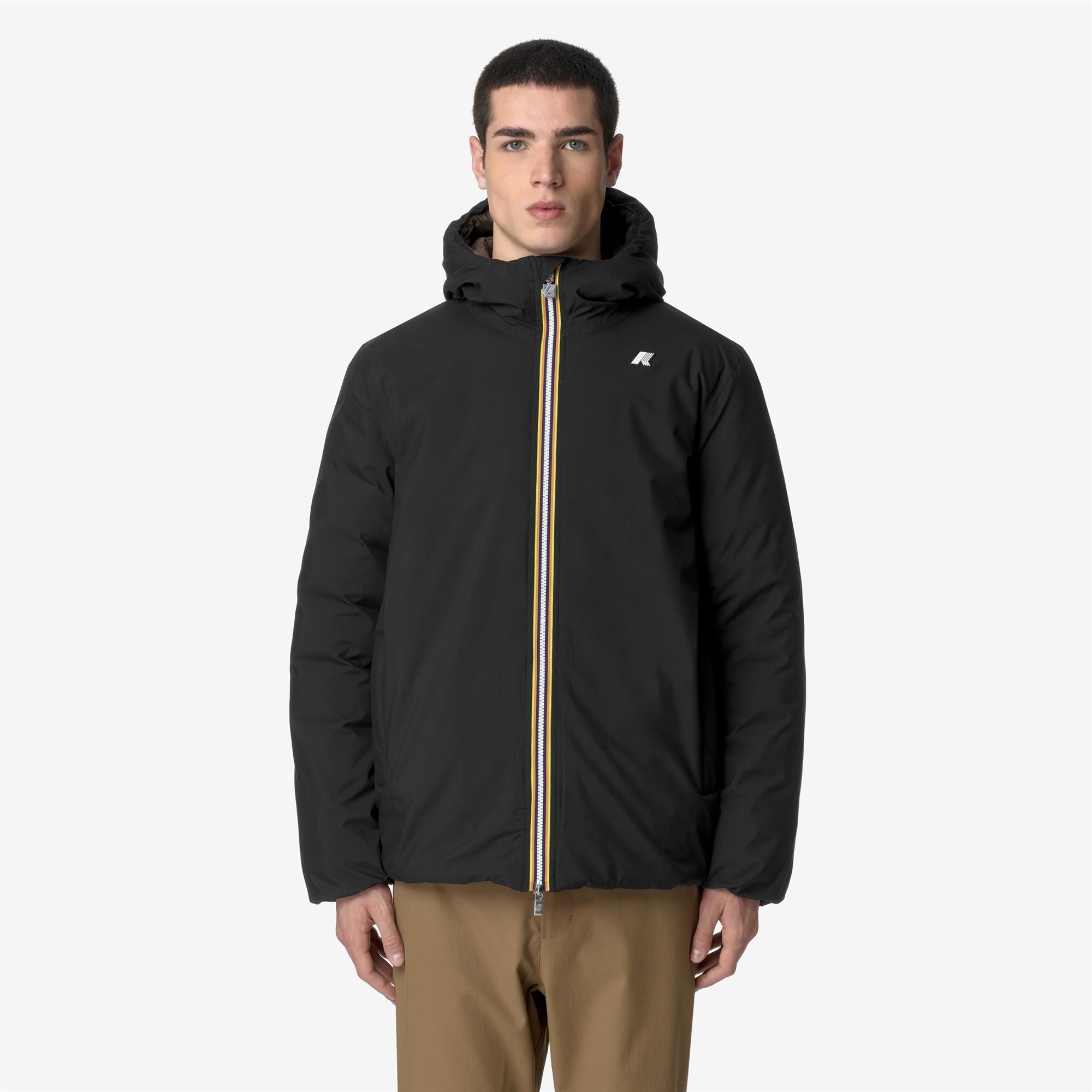 JACK ST THERMO REVERSIBLE - Jackets - Short - Man - BLACK P-BROWN G