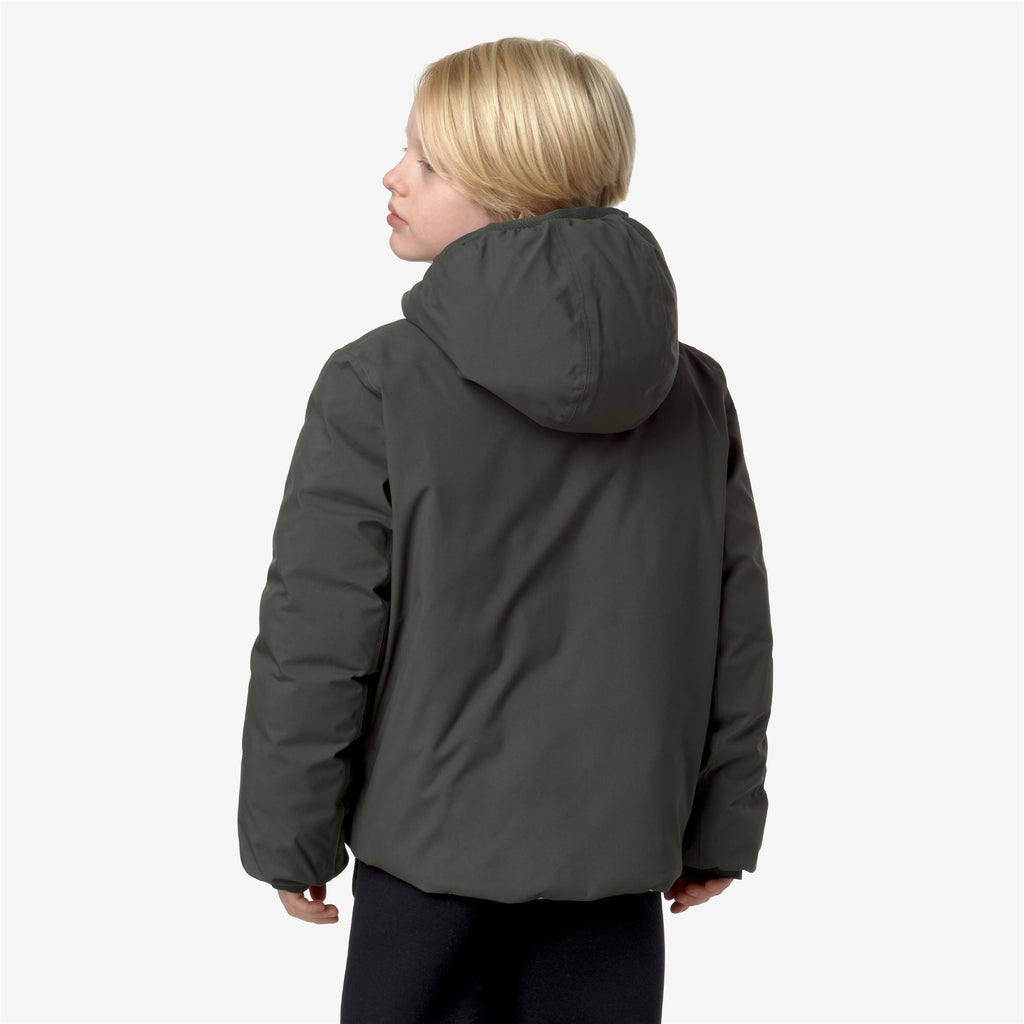 P. JACK ST THERMO REVERSIBLE - Jackets - Short - Boy - GREEN B-BEIGE G
