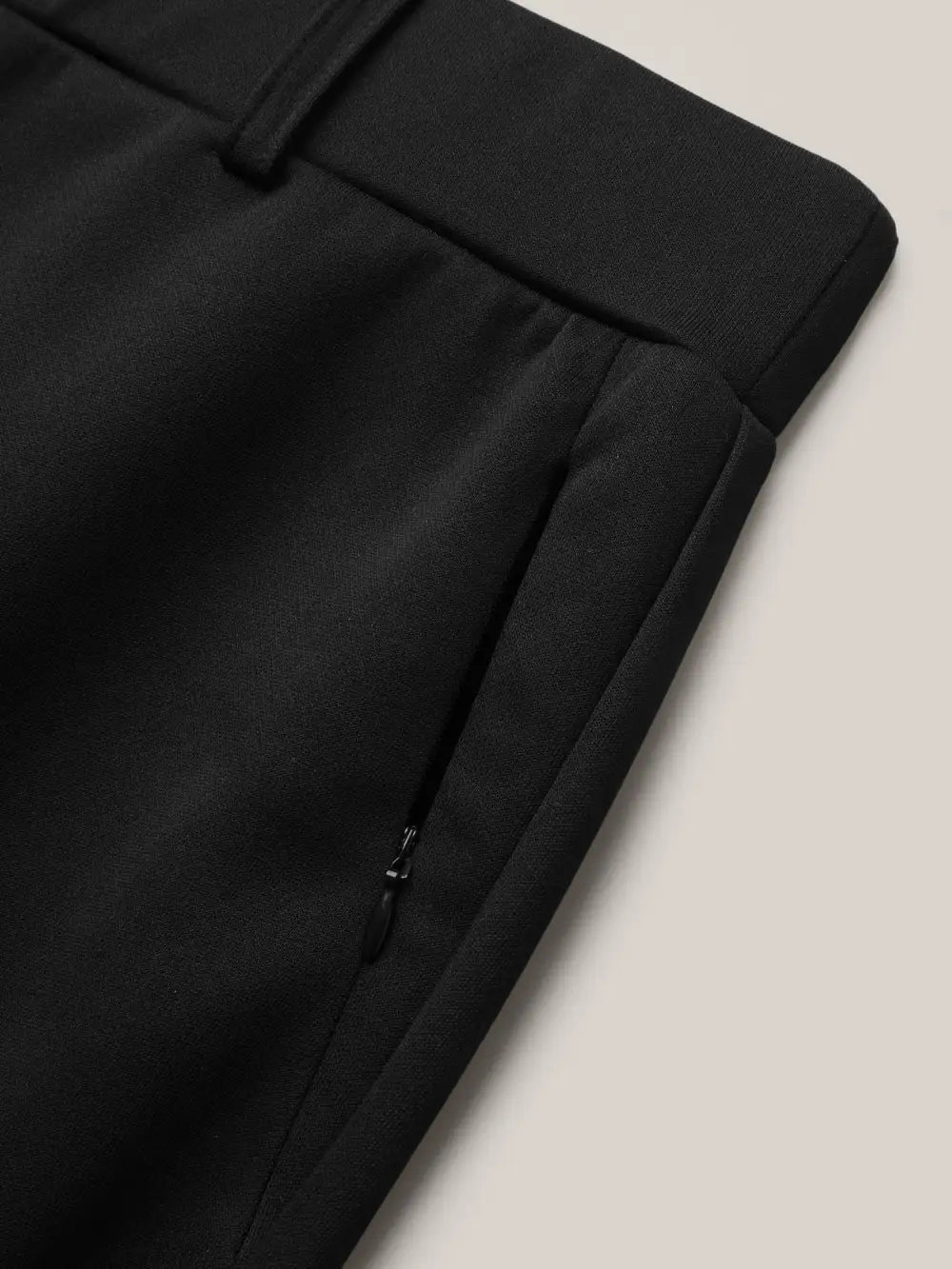 Stretchy Waist Zipper Pocket Flared Pants