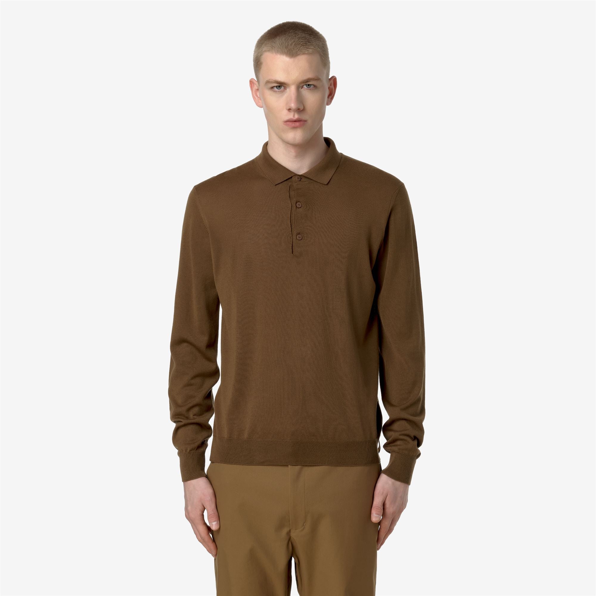 REY WOOL MERINO BLEND - KNITWEAR - Pull Over - Man - BROWN TOFFEE