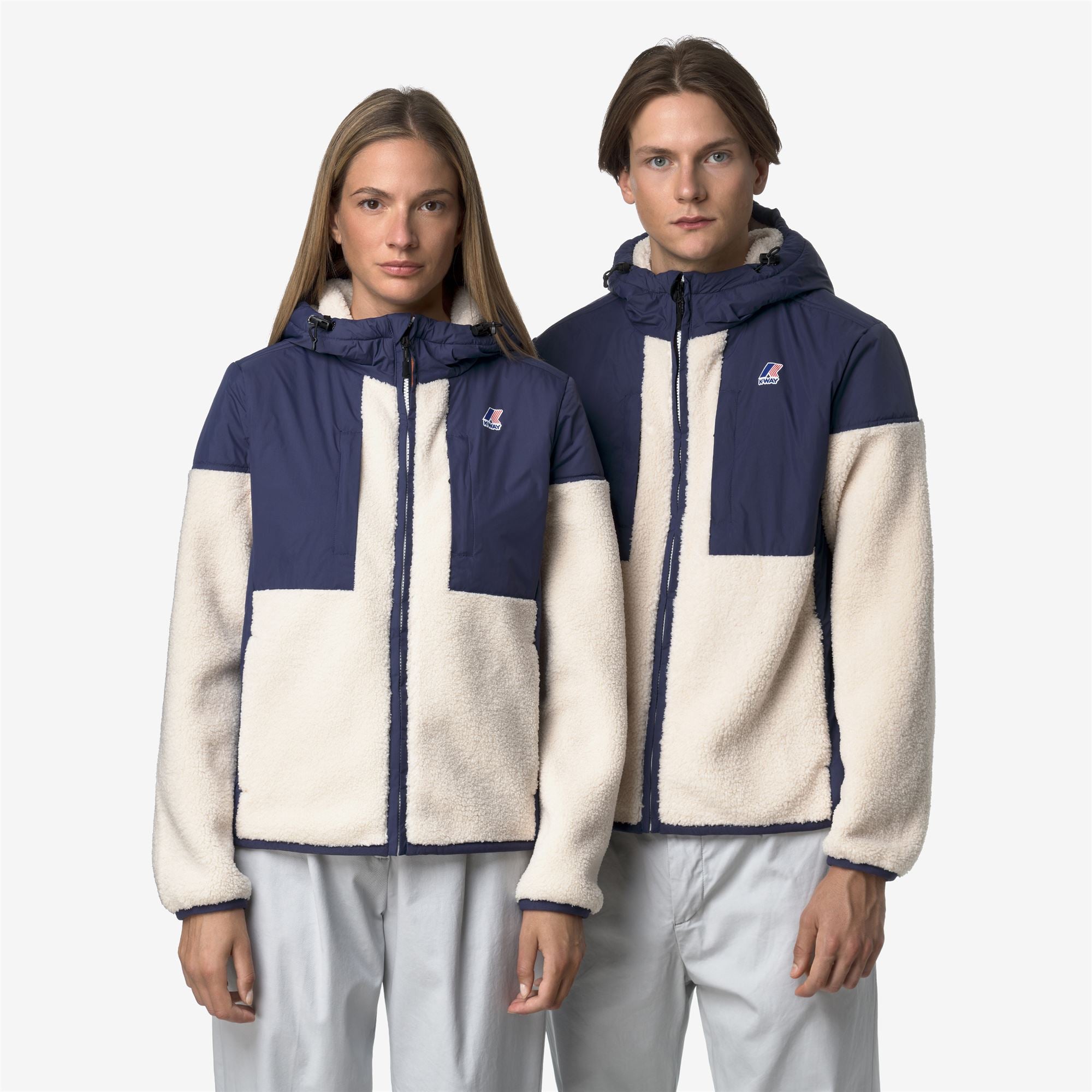 SAMSON 4.0 ORSETTO - Fleece - Hoodie Full Zip - Unisex - BLUE DEEP COBALT-ECRU