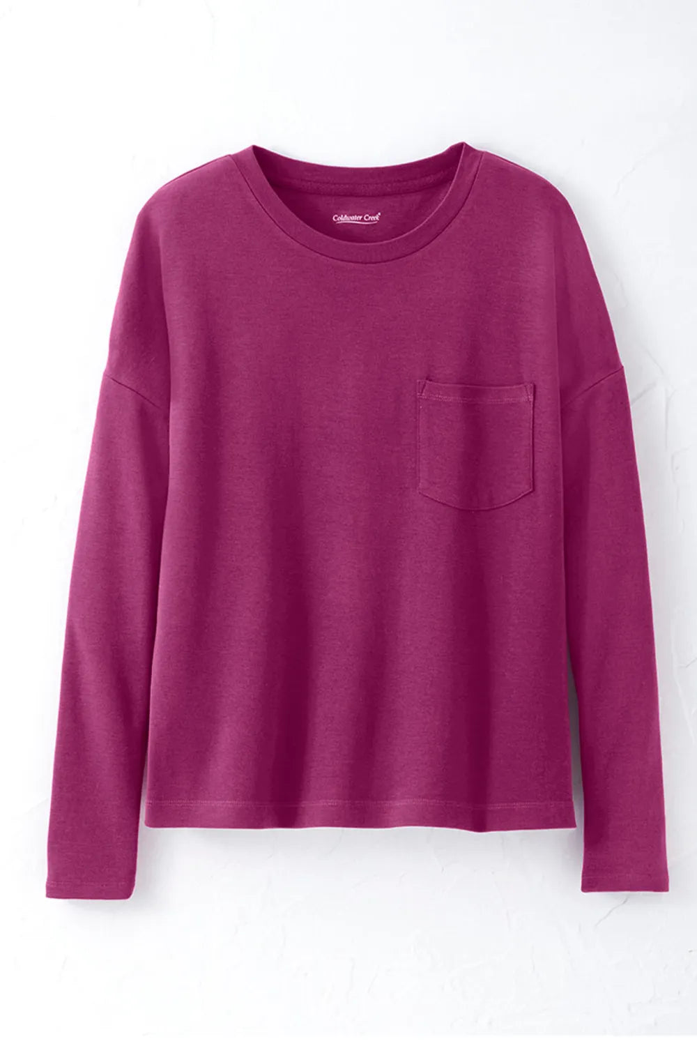 #BestCottonTM Long Sleeve Boxy Pocket Tee