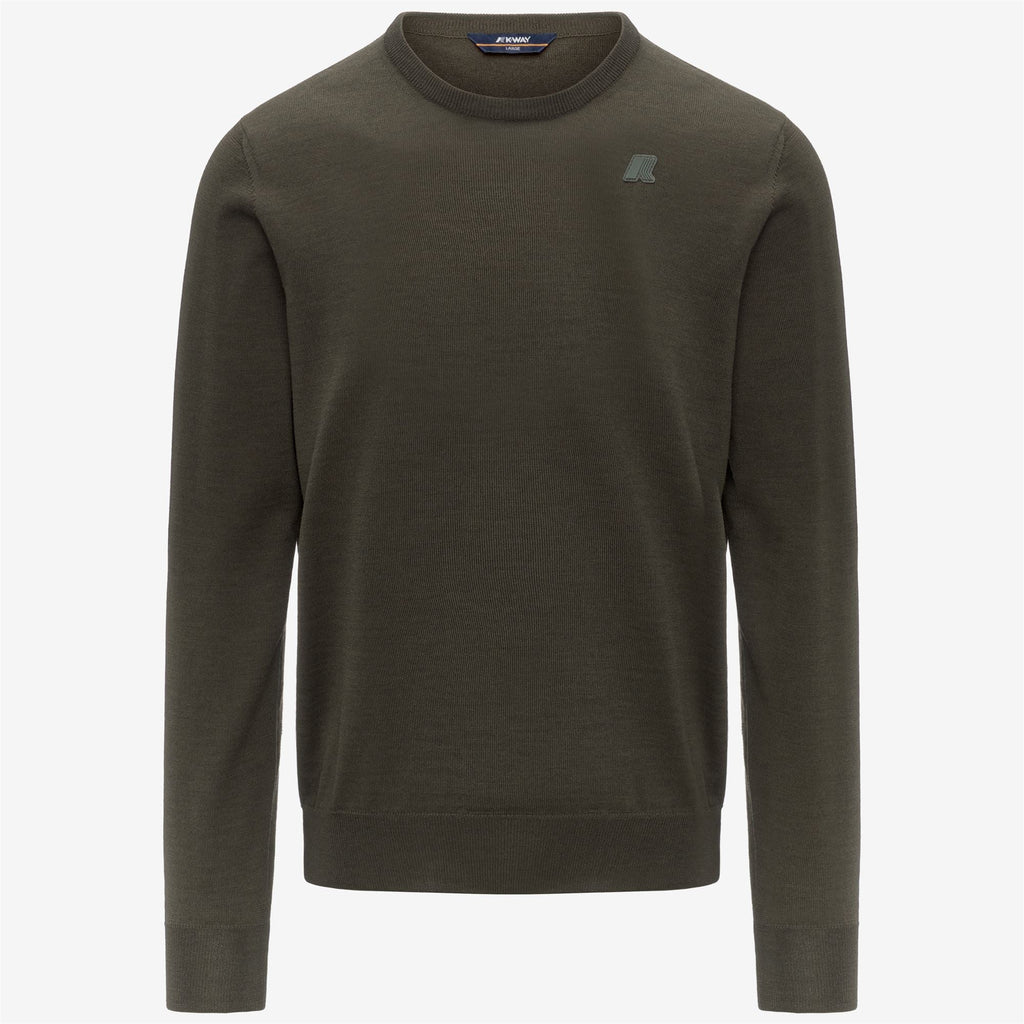 SEBASTIEN MERINO - KNITWEAR - Pull Over - Man - GREEN BLACKISH