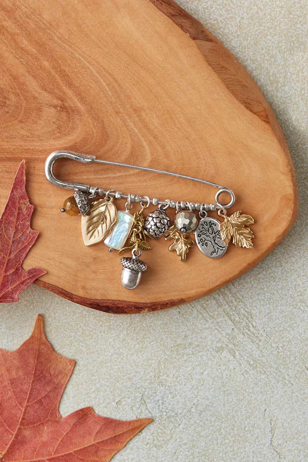 Acorn Trails Sweater Pin