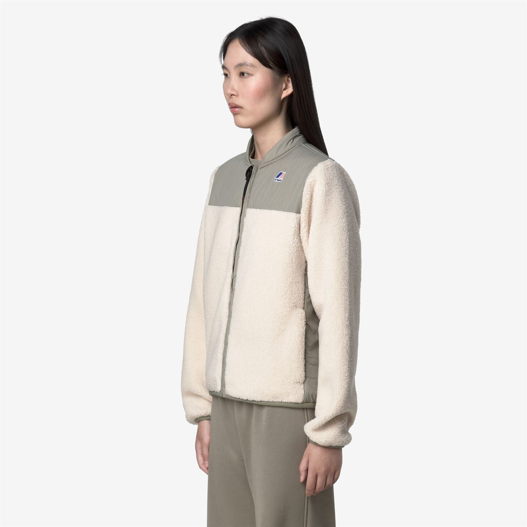BERNARDINE 4.0 ORSETTO - Fleece - Jacket - Woman - GREEN OAK-ECRU