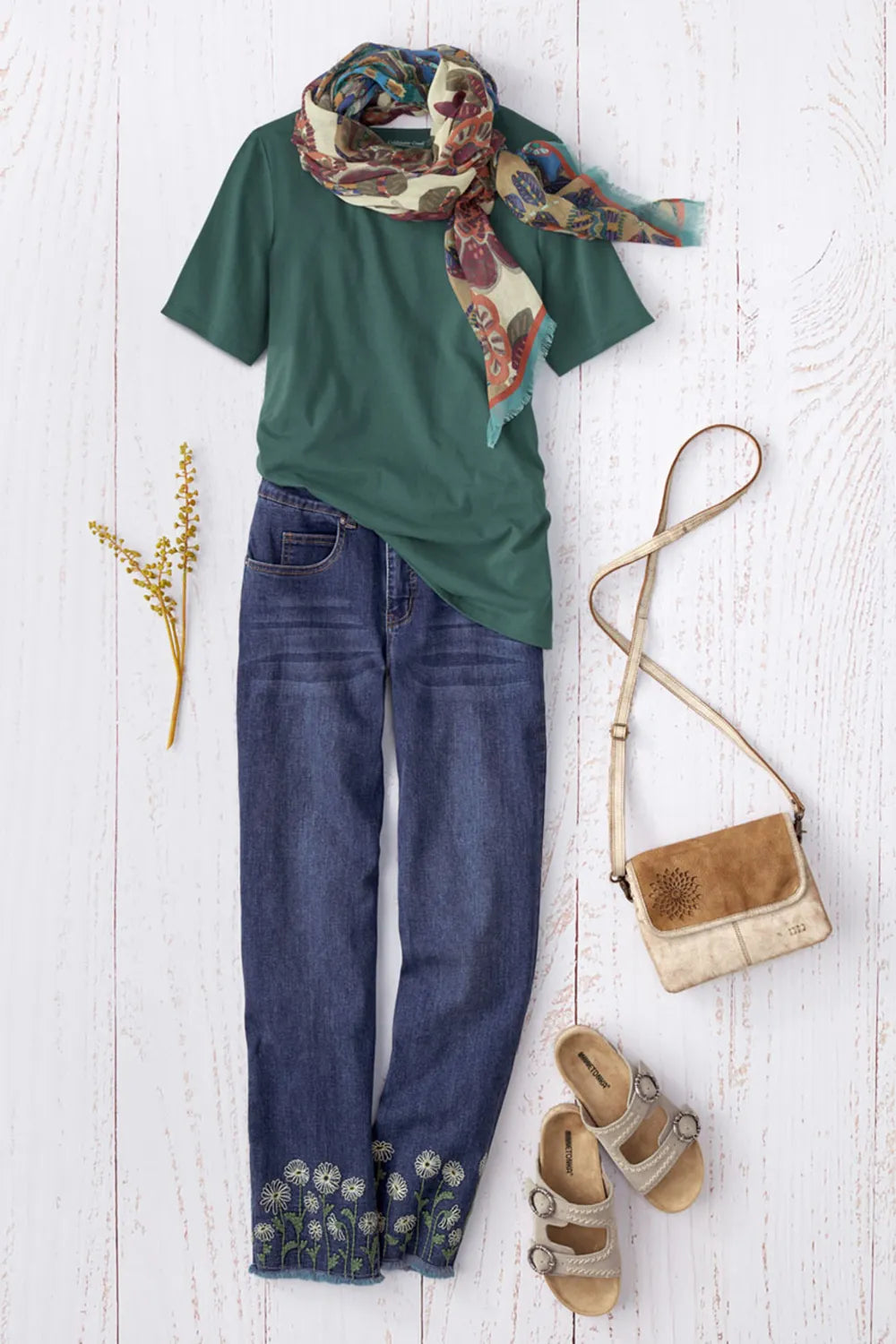 Artful Daisies Ankle Jeans