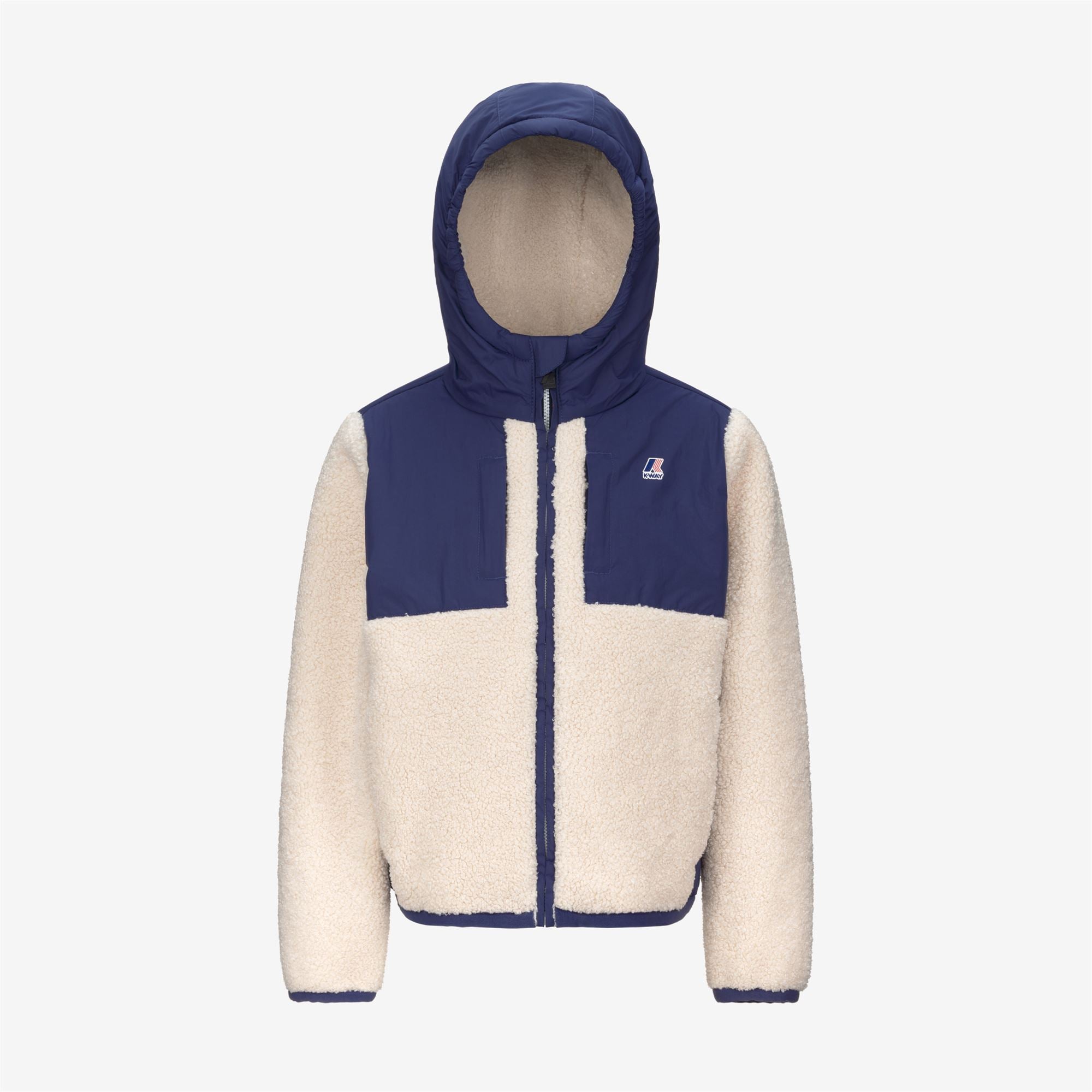P. SAMSON 4.0 ORSETTO - Fleece - Hoodie Full Zip - Kid unisex - BLUE DEEP COBALT-ECRU
