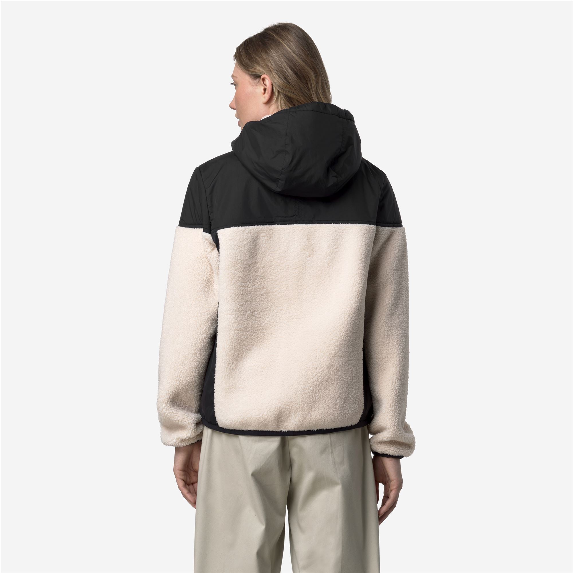 SAMSON 4.0 ORSETTO - Fleece - Hoodie Full Zip - Unisex - BLACK PURE-ECRU