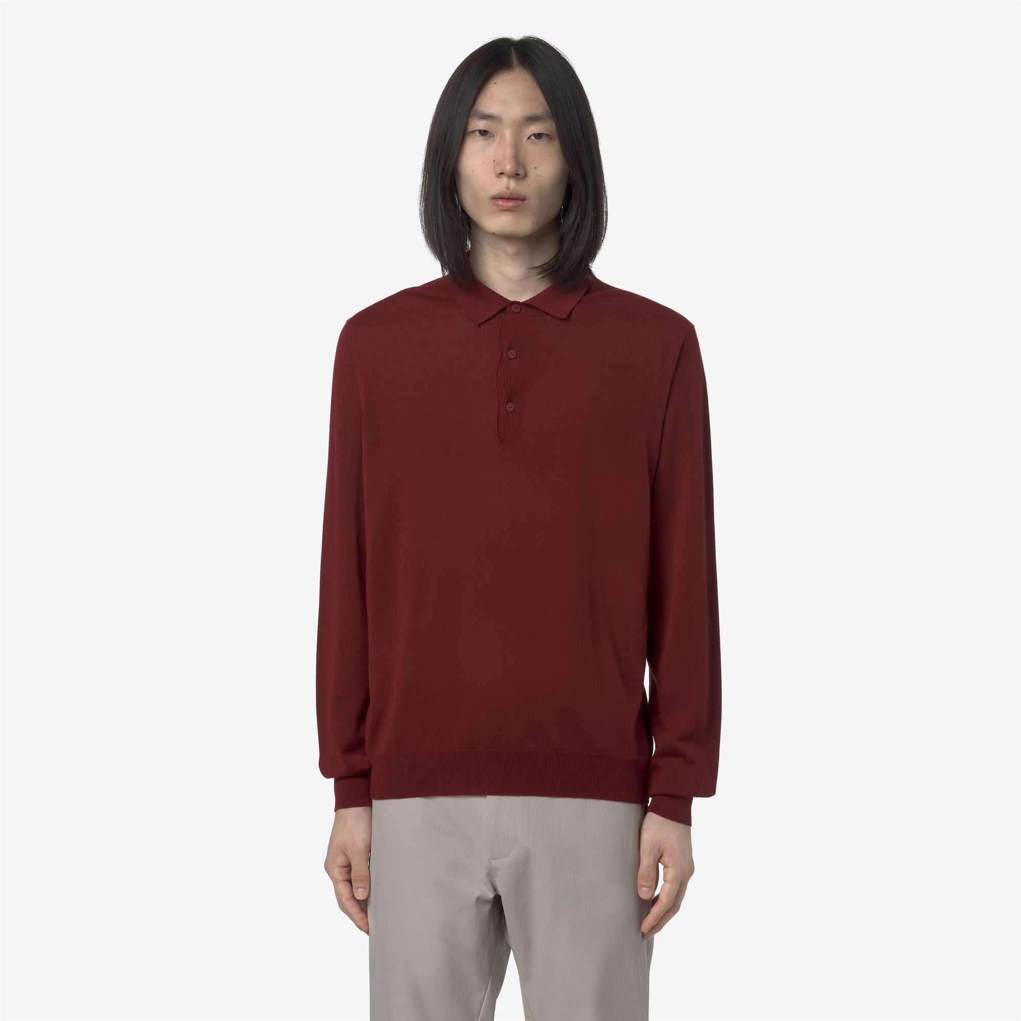 REY WOOL MERINO BLEND - KNITWEAR - Pull Over - Man - RED SYRAH