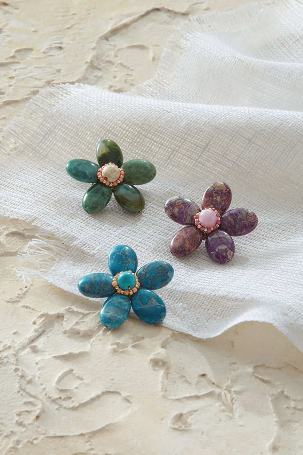 Beaded Flower Pin