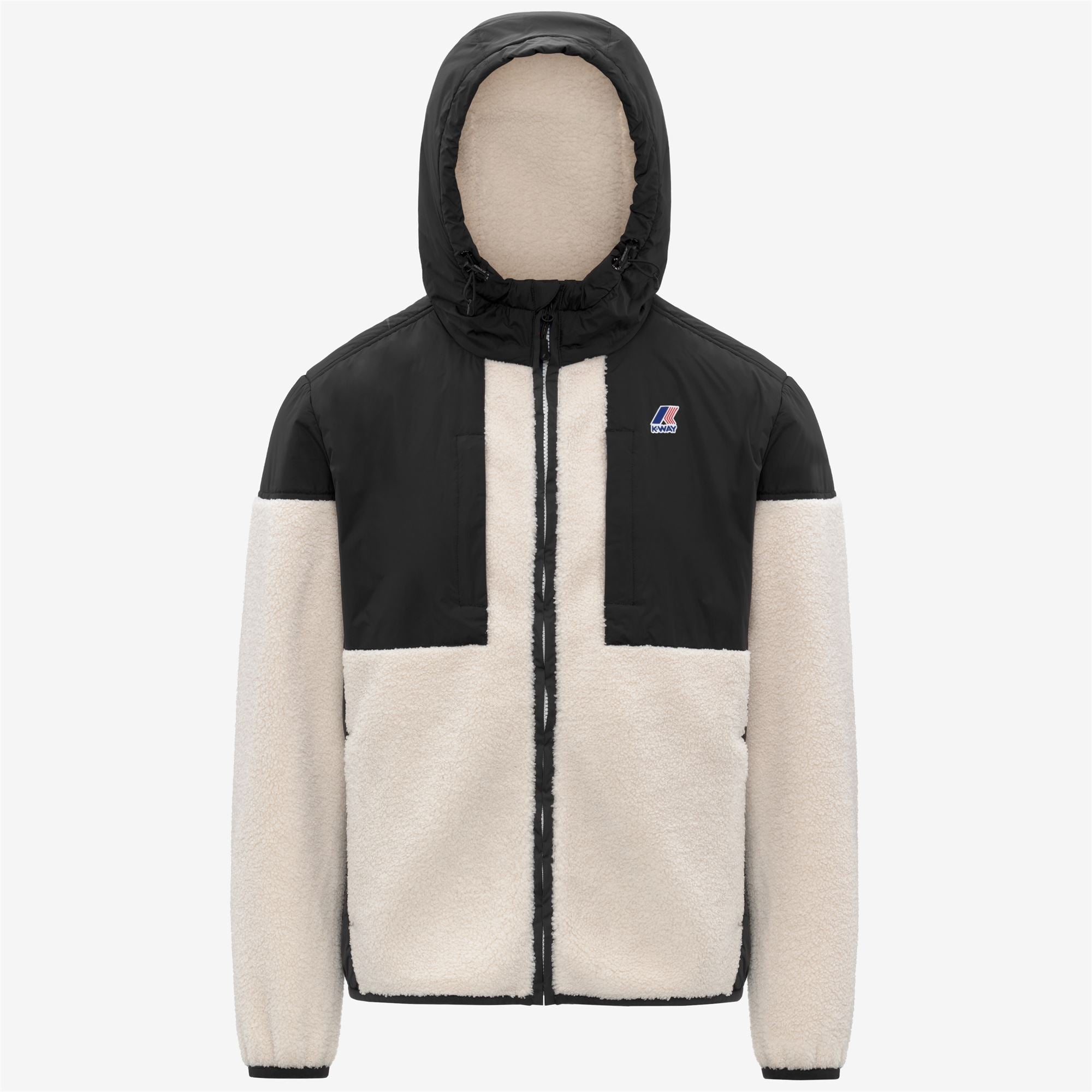 SAMSON 4.0 ORSETTO - Fleece - Hoodie Full Zip - Unisex - BLACK PURE-ECRU