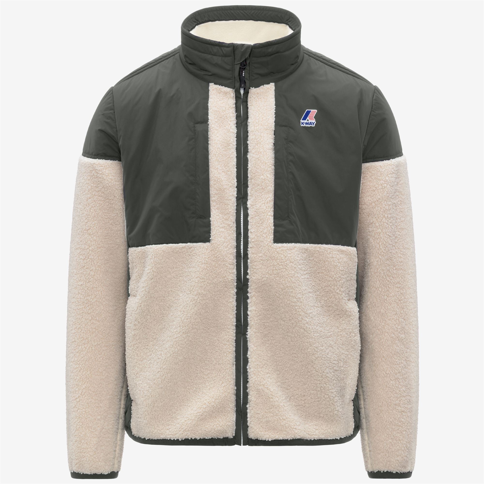 SIXTE 4.0 ORSETTO - Fleece - Jacket - Unisex - GREEN BLACKISH--ECRU