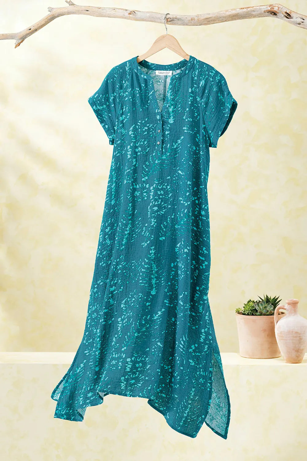 Batik Brushstroke Gauze Caftan