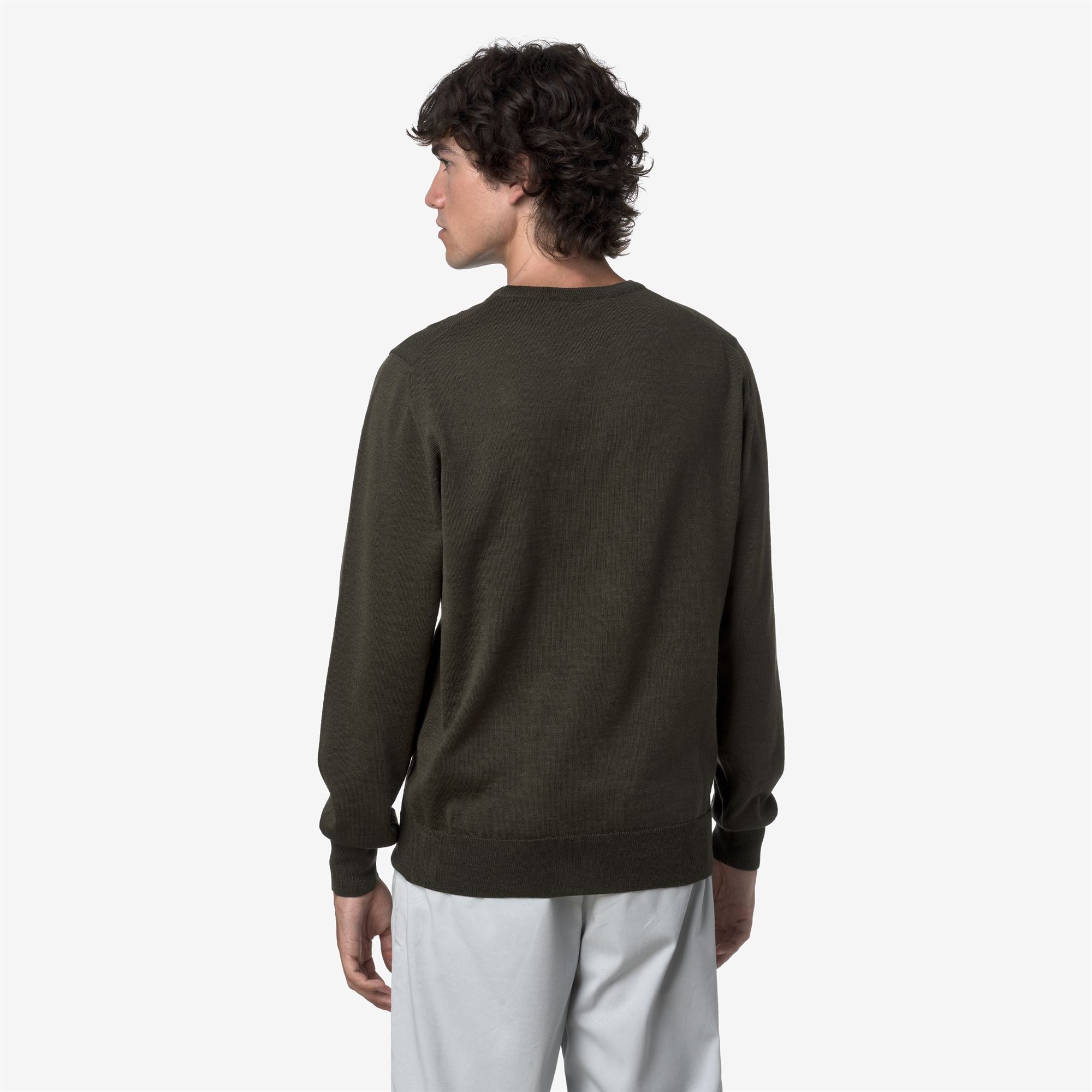 SEBASTIEN MERINO - KNITWEAR - Pull Over - Man - GREEN BLACKISH