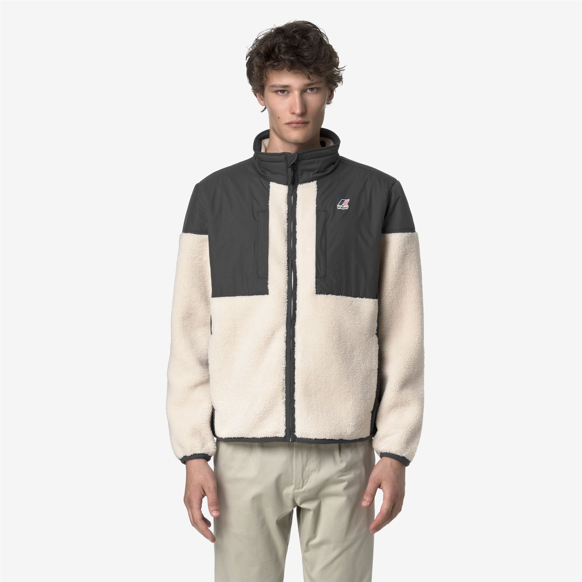 SIXTE 4.0 ORSETTO - Fleece - Jacket - Unisex - GREY SHADOW DK-ECRU