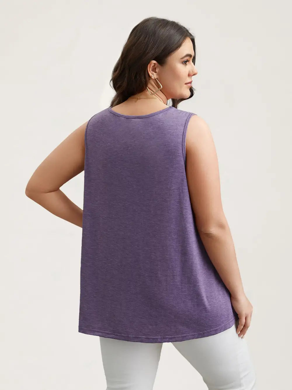 Solid Pleat Front V-Neck Vest