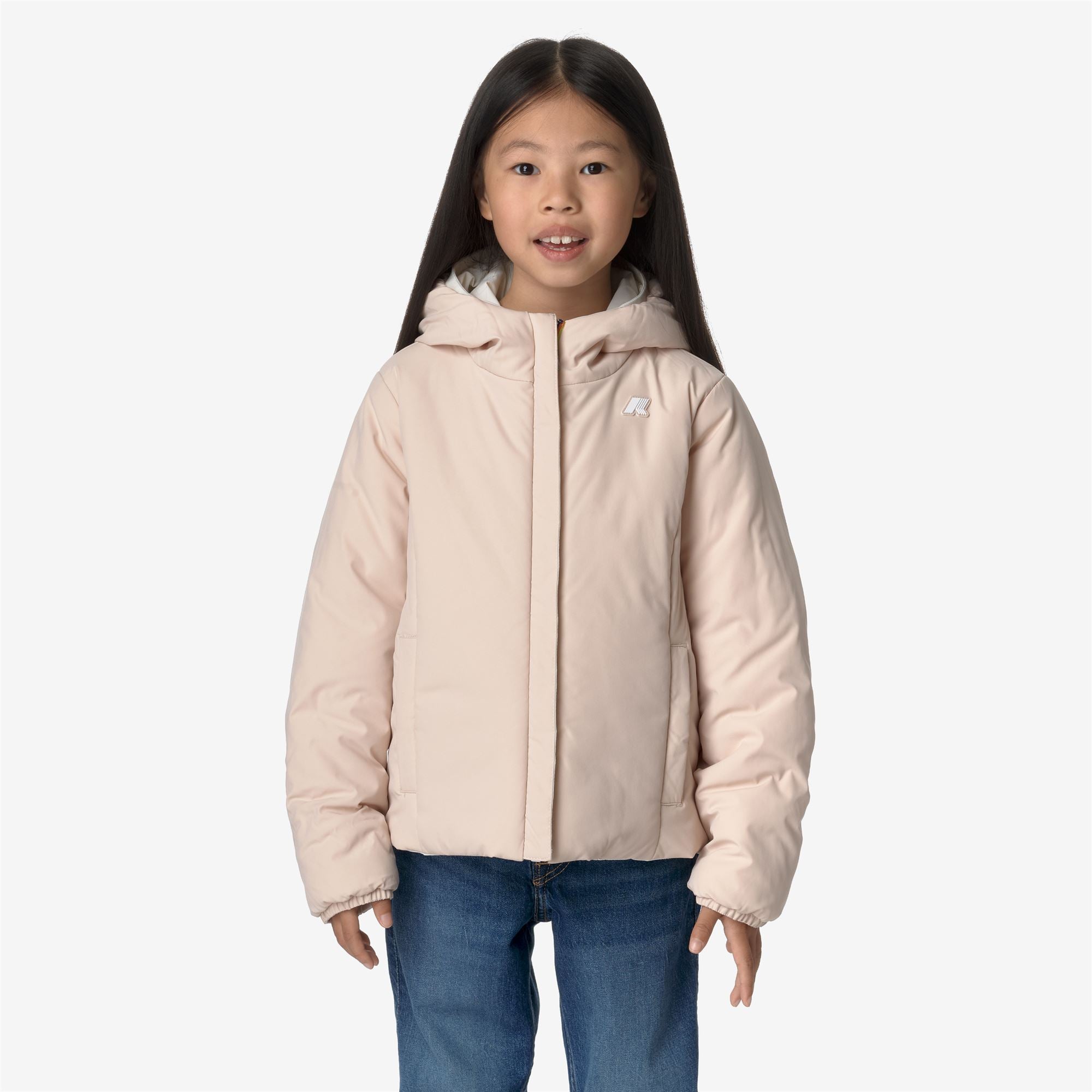 P. LILY ST WARM REVERSIBLE - Jackets - Short - Girl - WHITE G-PINK T