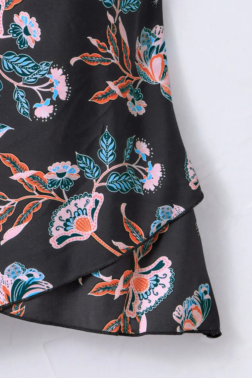 Batik Floral Tulip-Hem Tankini Top