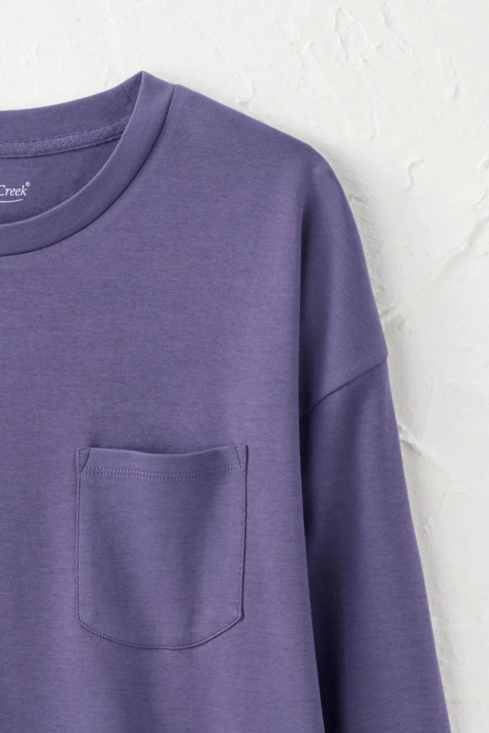 #BestCottonTM Long Sleeve Boxy Pocket Tee