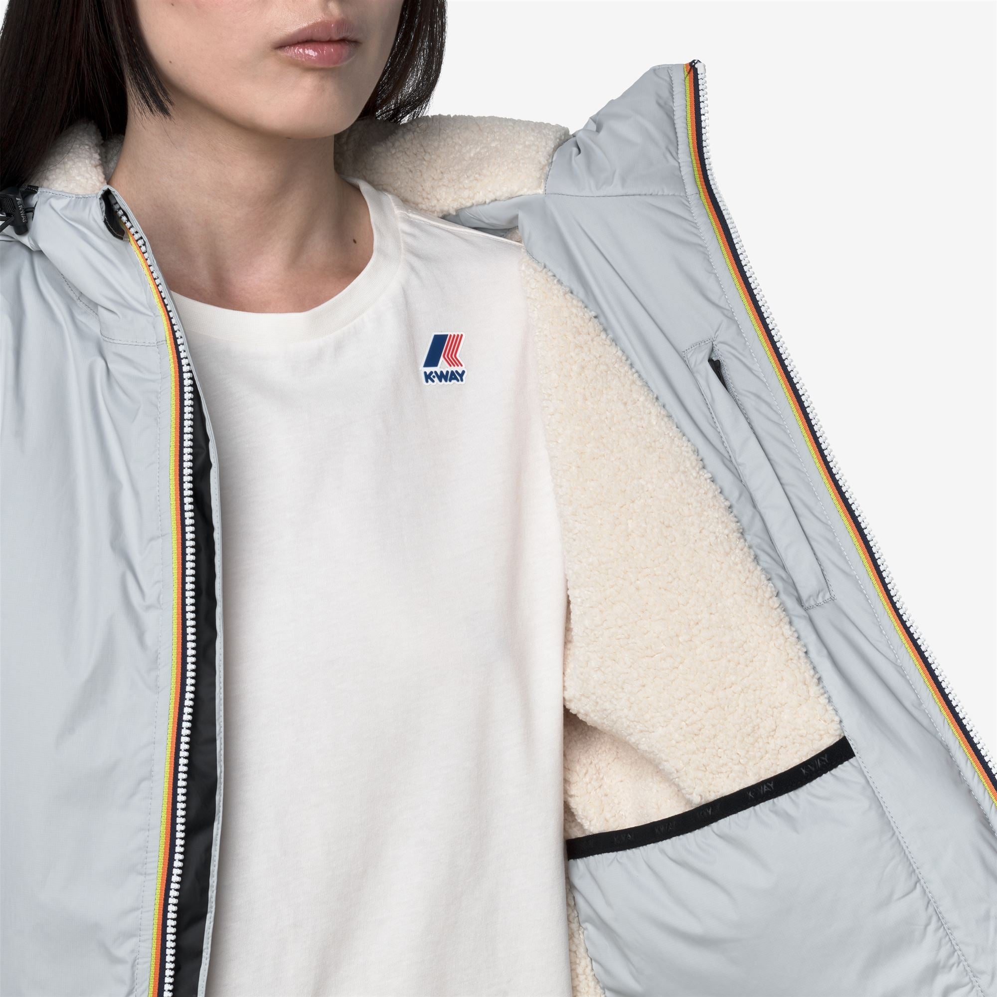 LE VRAI 4.0 ALBINE ORSETTO - Jackets - Short - Woman - GREY