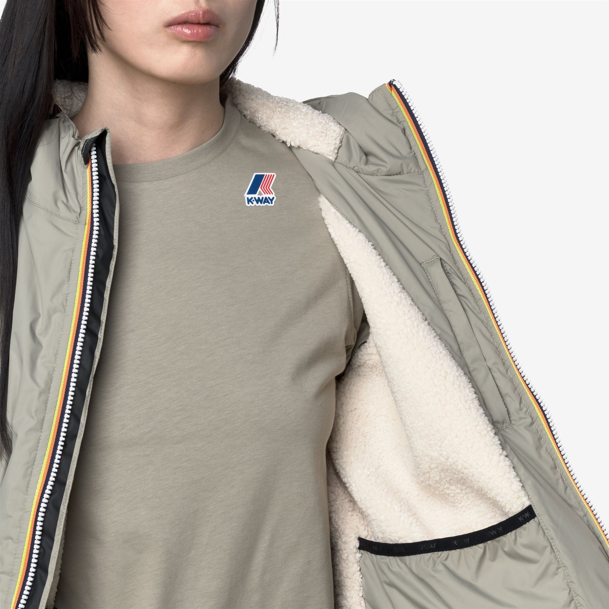 LE VRAI 4.0 ALBINE ORSETTO - Jackets - Short - Woman - GREEN OAK